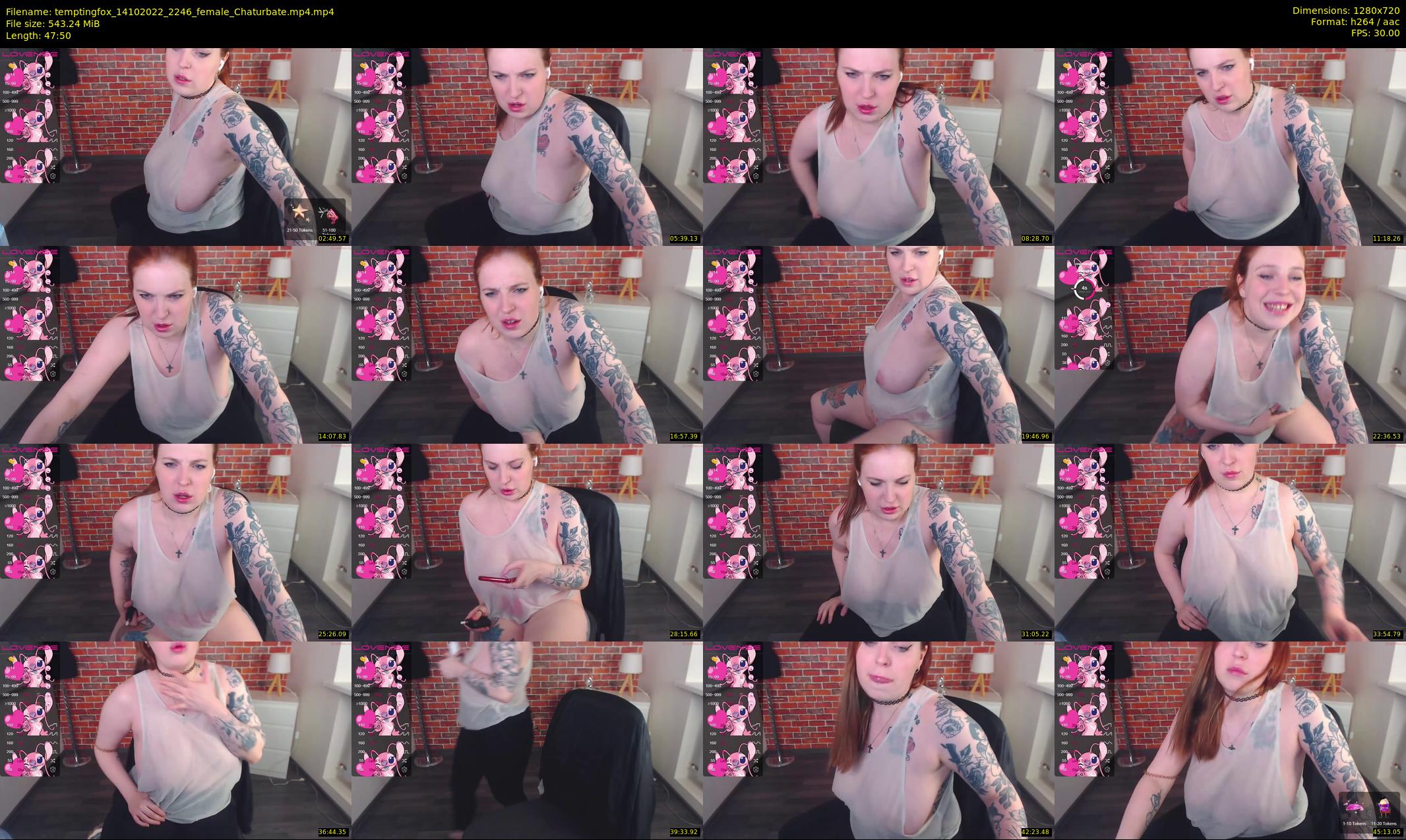temptingfox — 48 minute Chaturbate female cam show recording, 720p, Oct 14, 2022