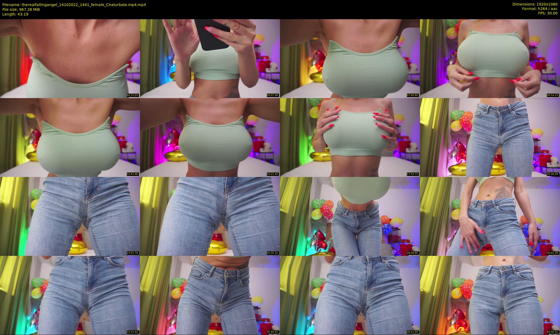therealfallingangel — 44 minute Chaturbate female cam show recording, 1080p, Oct 14, 2022