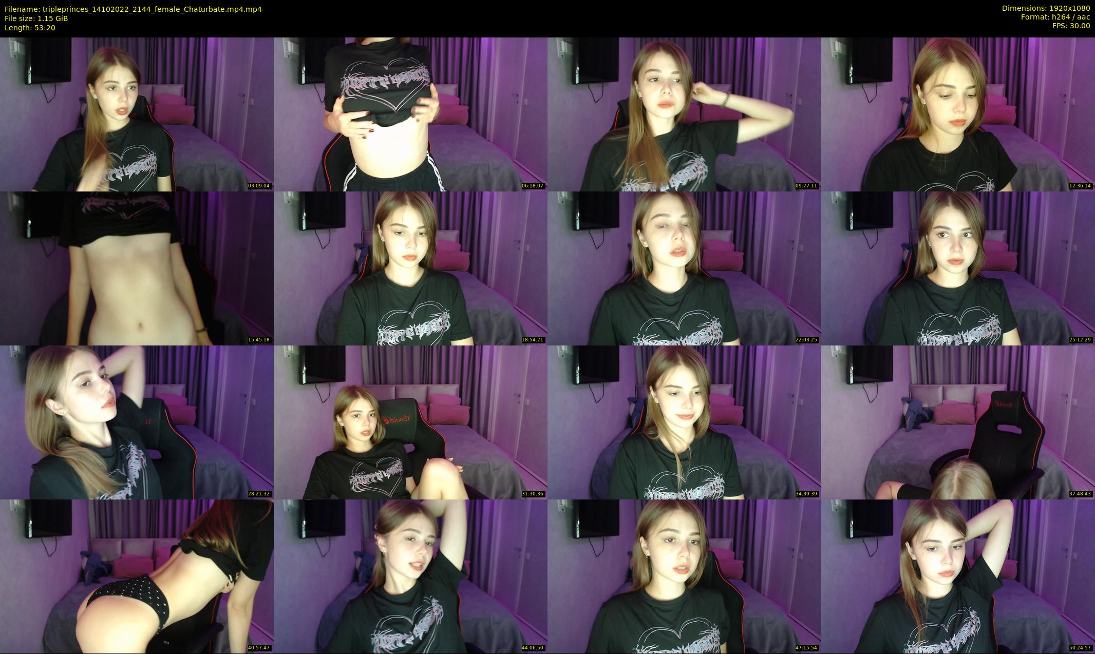 tripleprinces — 54 minute Chaturbate female cam show recording, 1080p, Oct 14, 2022