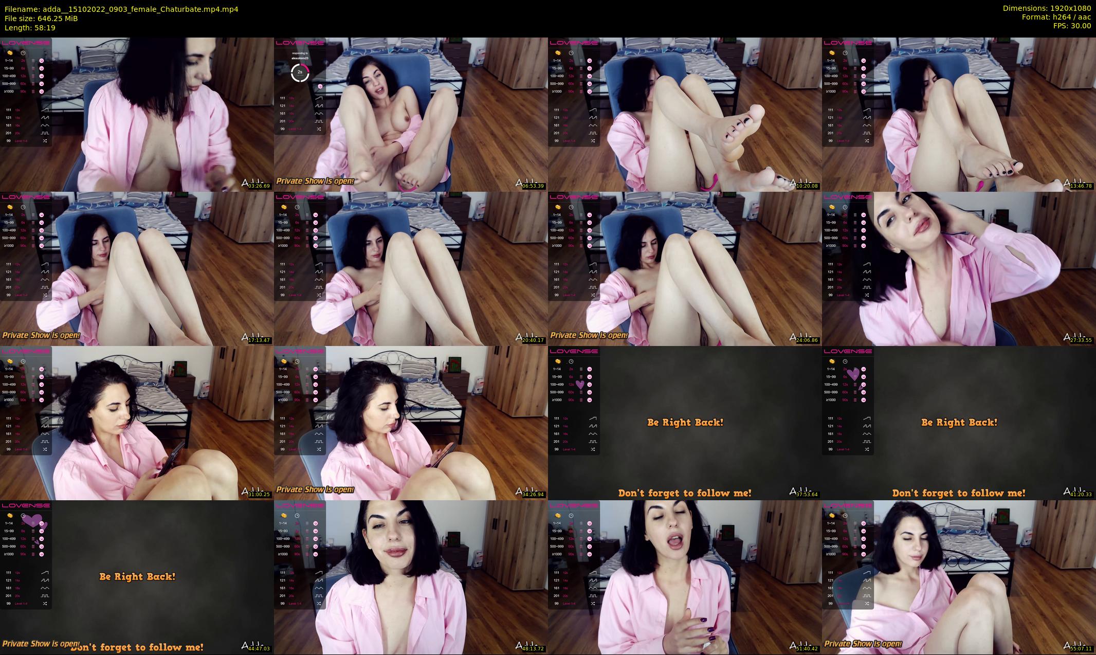 adda_ — 59 minute Chaturbate female cam show recording, 1080p, Oct 15, 2022