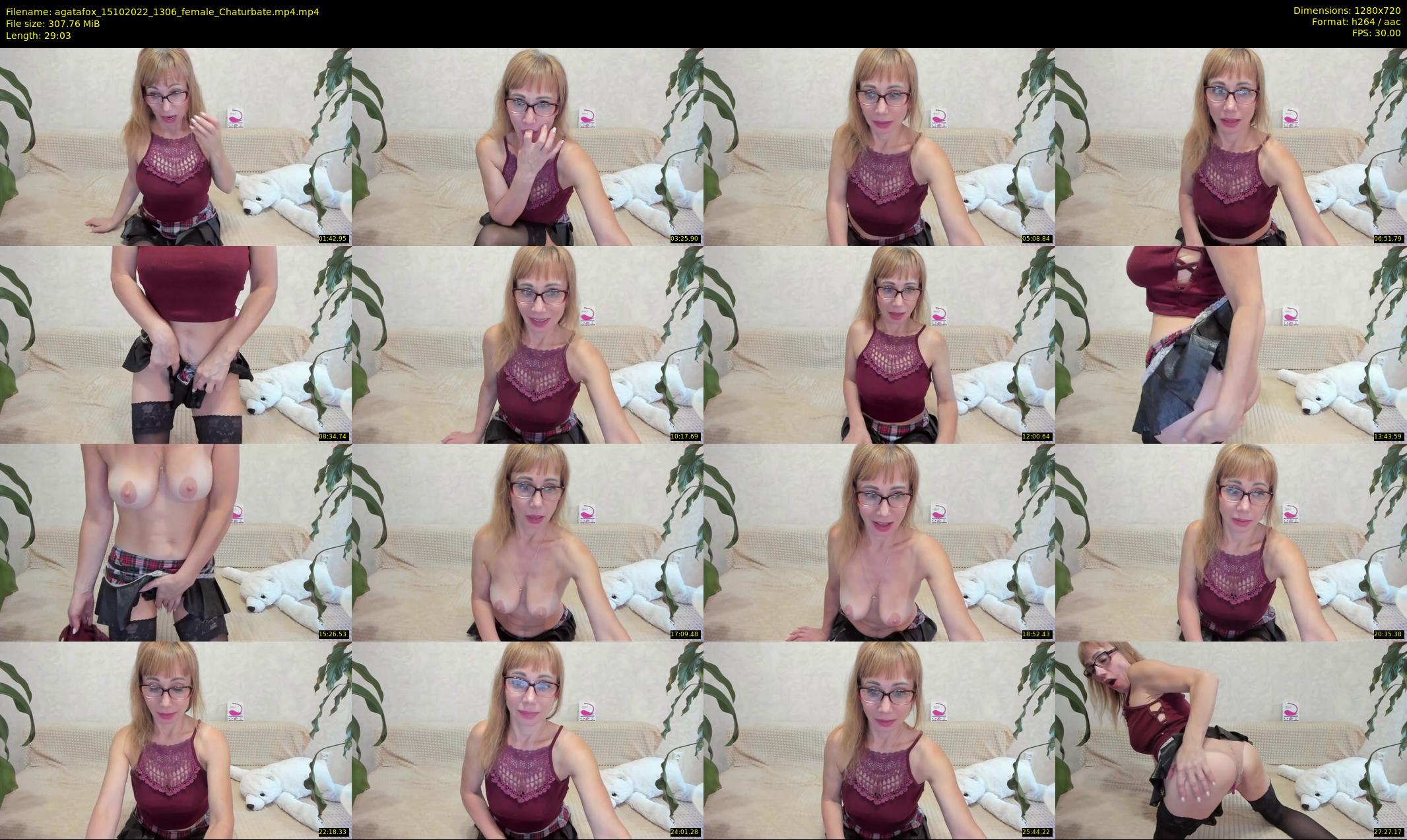 agatafox — 30 minute Chaturbate female cam show recording, 720p, Oct 15, 2022