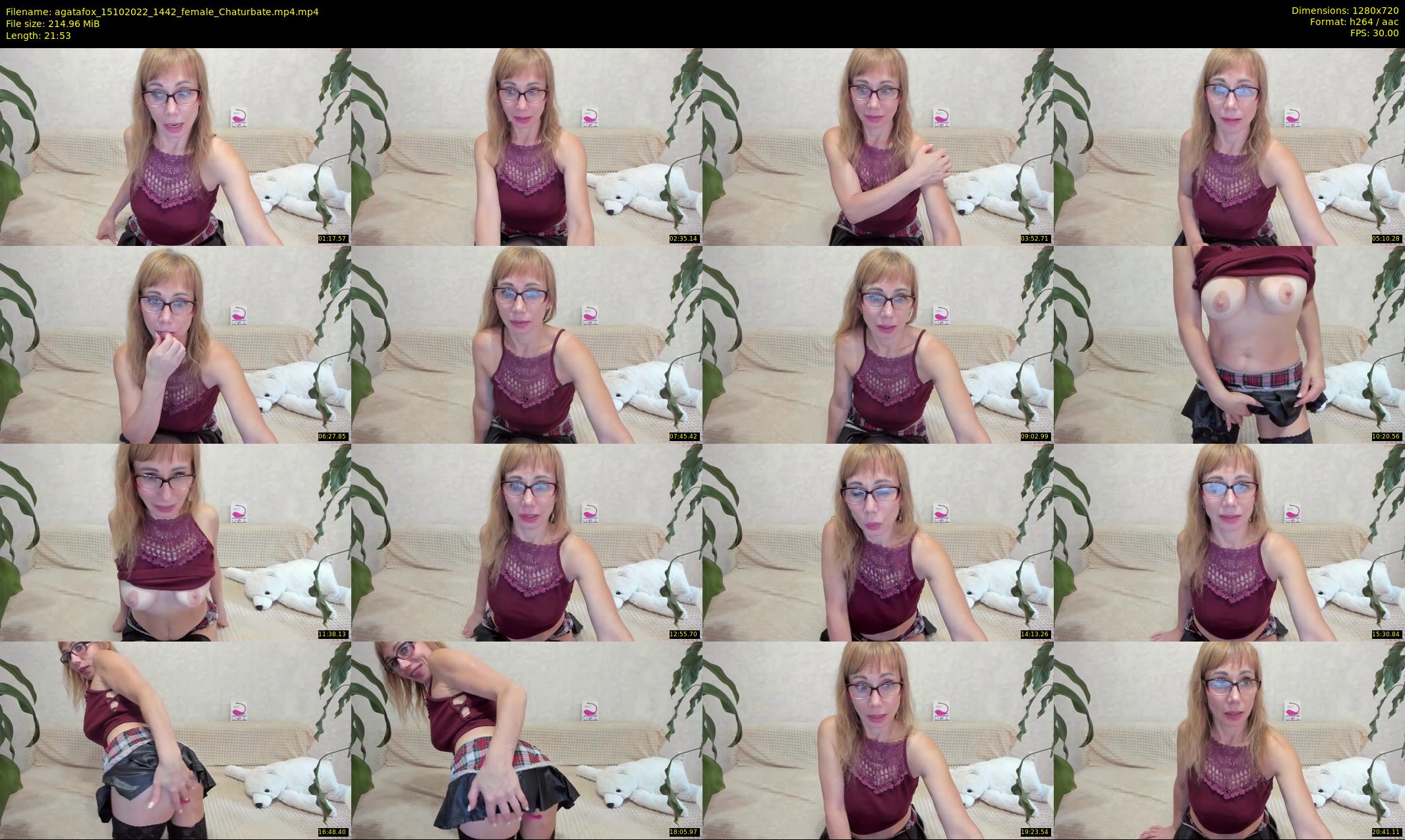 agatafox — 22 minute Chaturbate female cam show recording, 720p, Oct 15, 2022