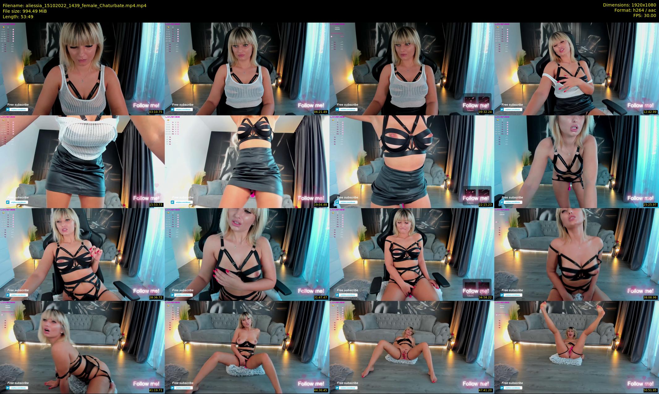 aliessia — 54 minute Chaturbate female cam show recording, 1080p, Oct 15, 2022