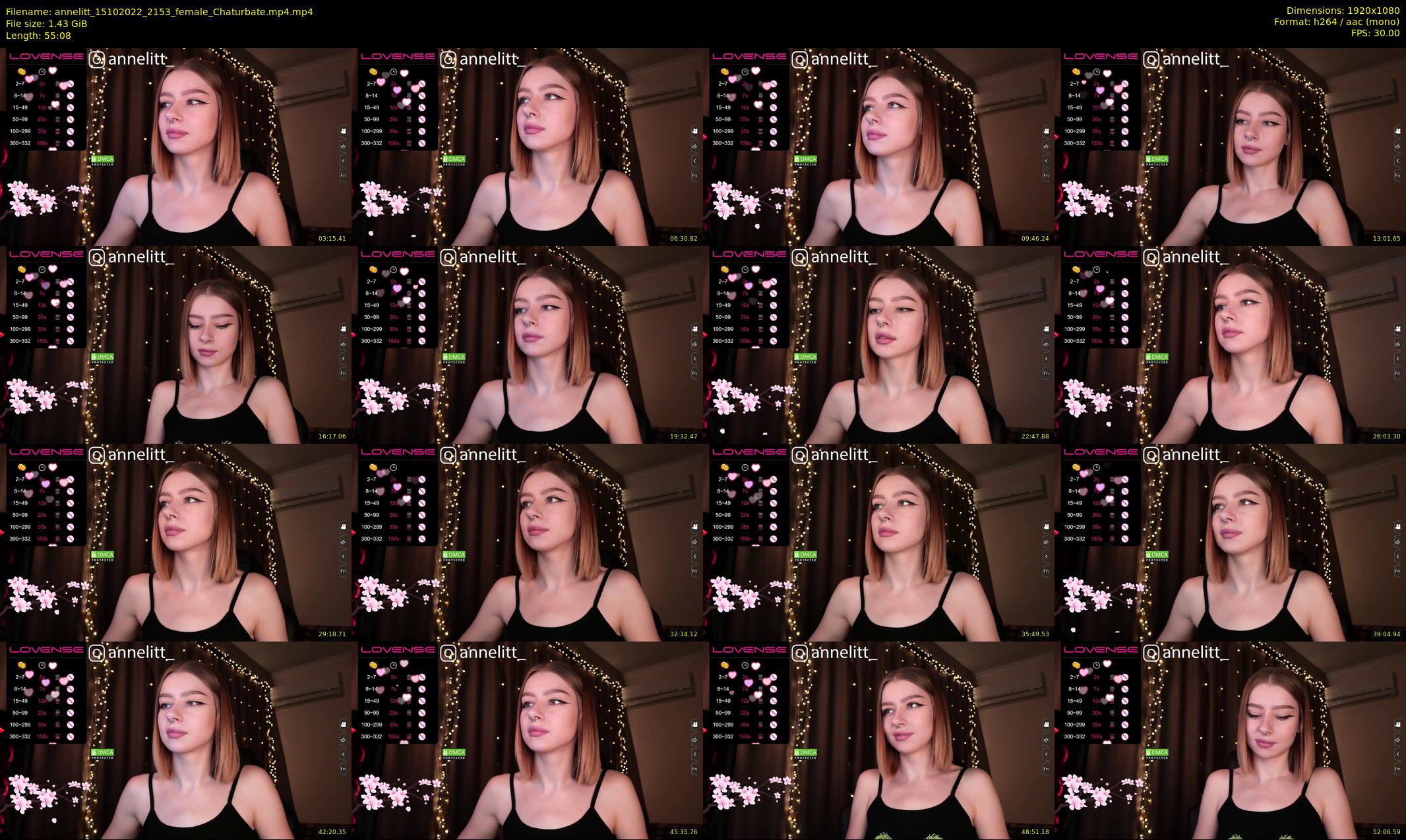 annelitt — 56 minute Chaturbate female cam show recording, 1080p, Oct 15, 2022