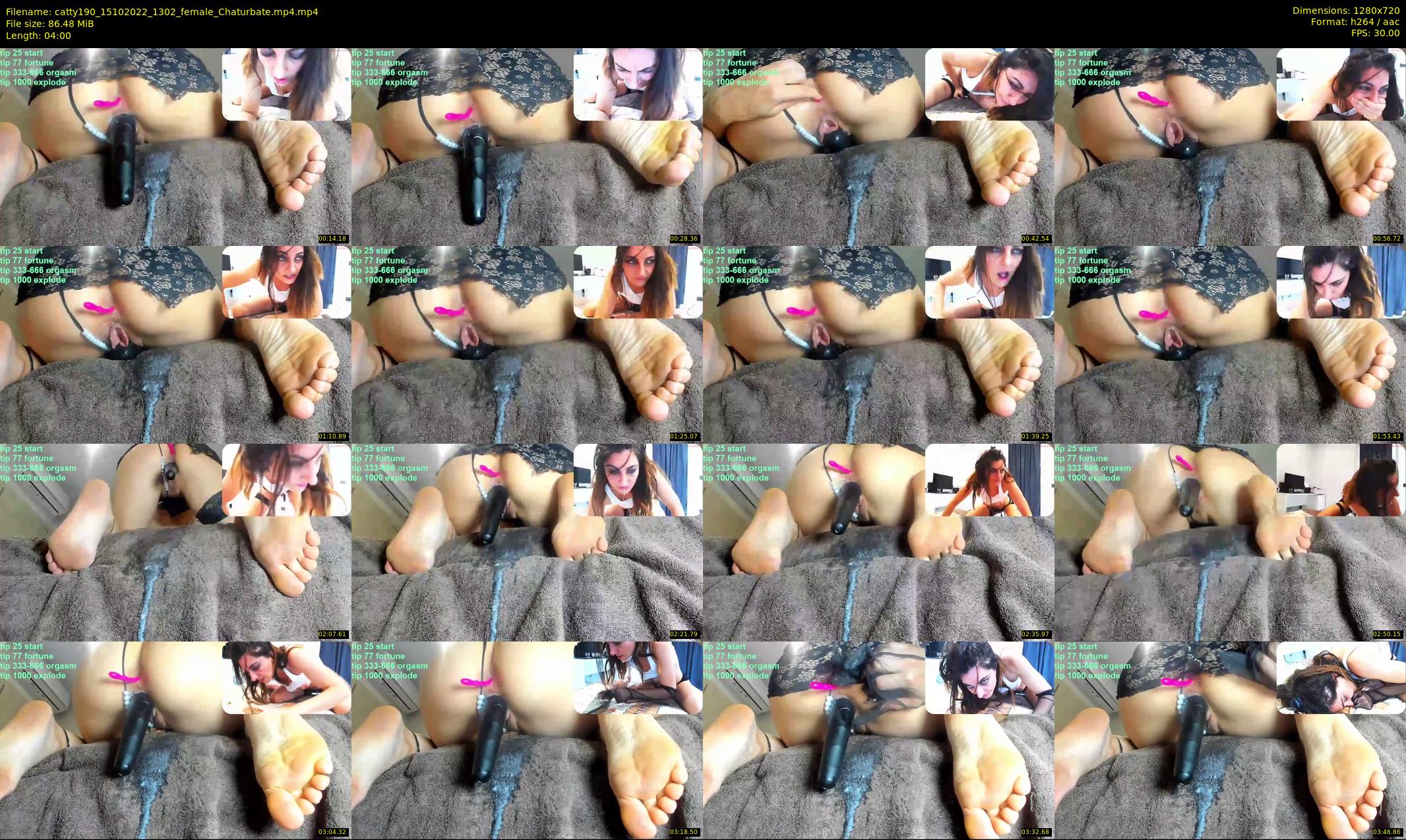 catty190 — 4 minute Chaturbate female cam show recording, 720p, Oct 15, 2022