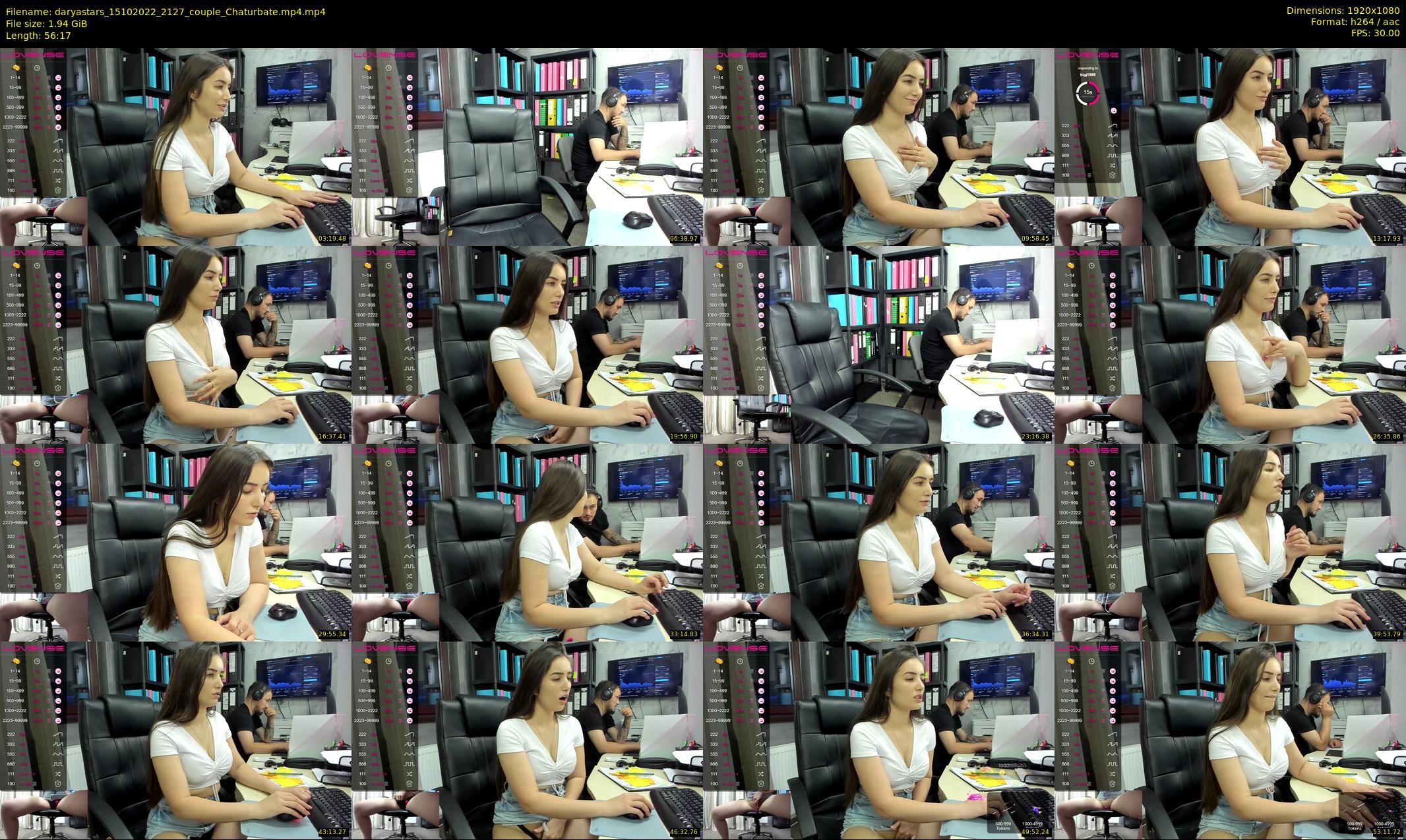 daryastars — 57 minute Chaturbate couple cam show recording, 1080p, Oct 15, 2022