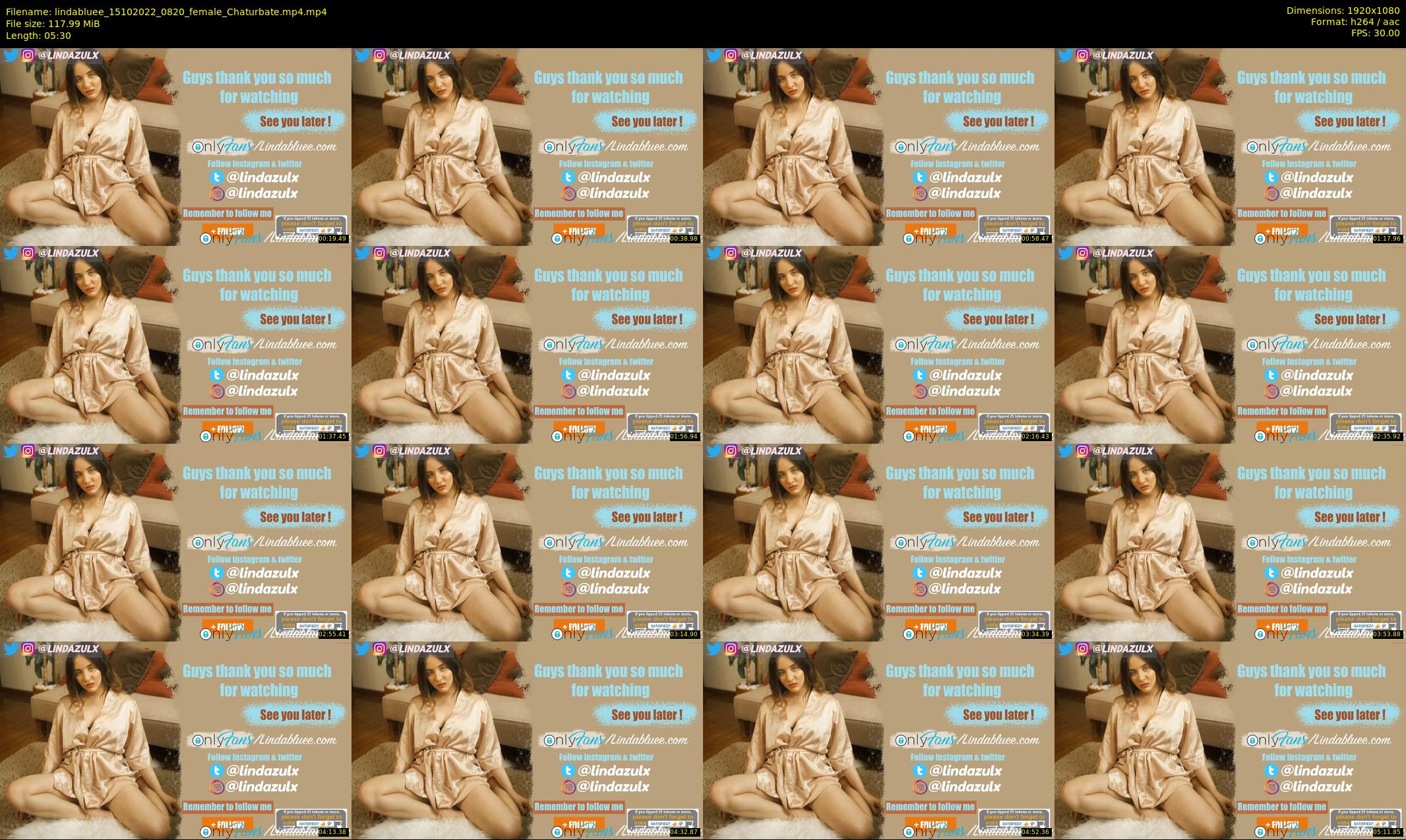 lindabluee — 6 minute Chaturbate female cam show recording, 1080p, Oct 15, 2022