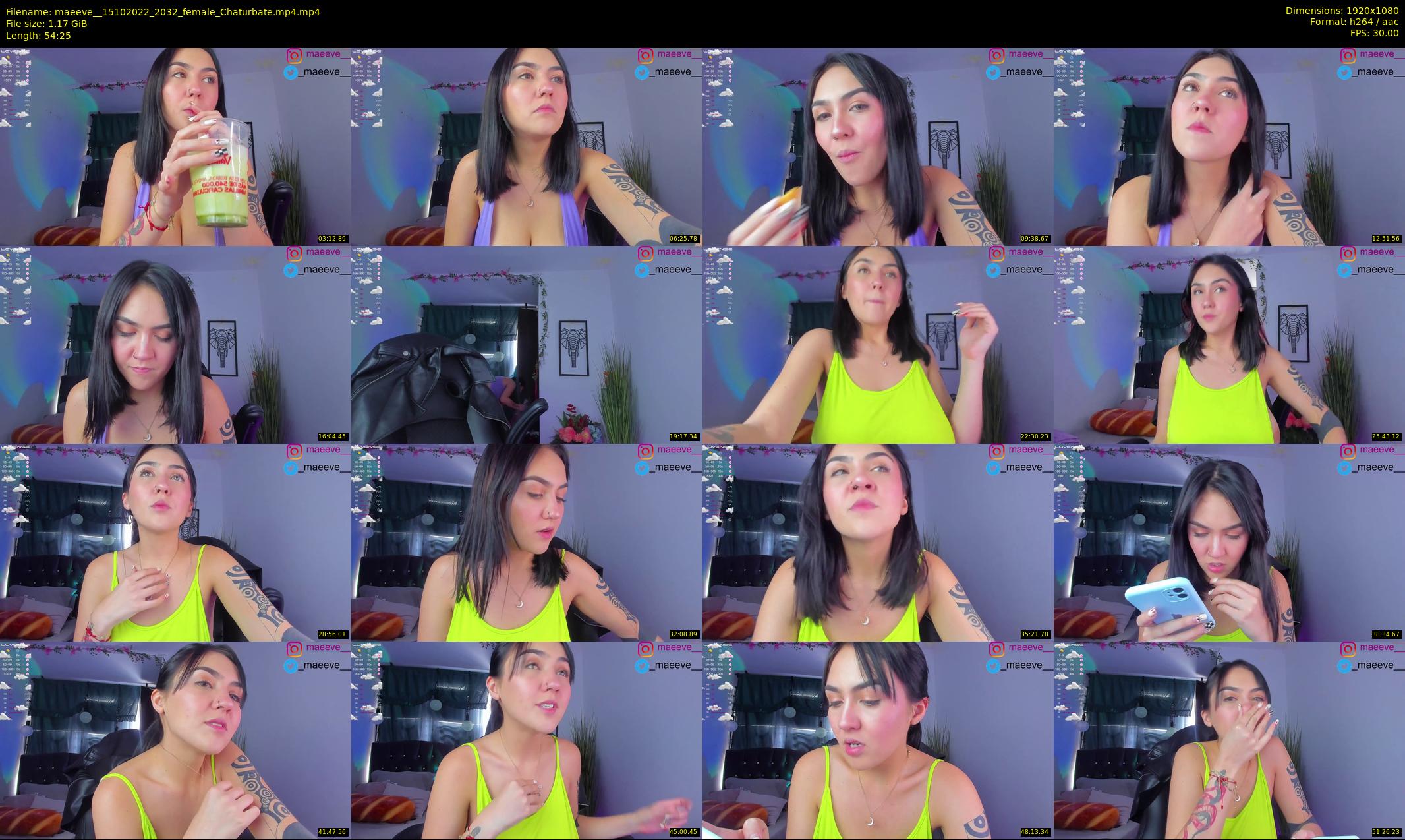 maeeve_ — 55 minute Chaturbate female cam show recording, 1080p, Oct 15, 2022