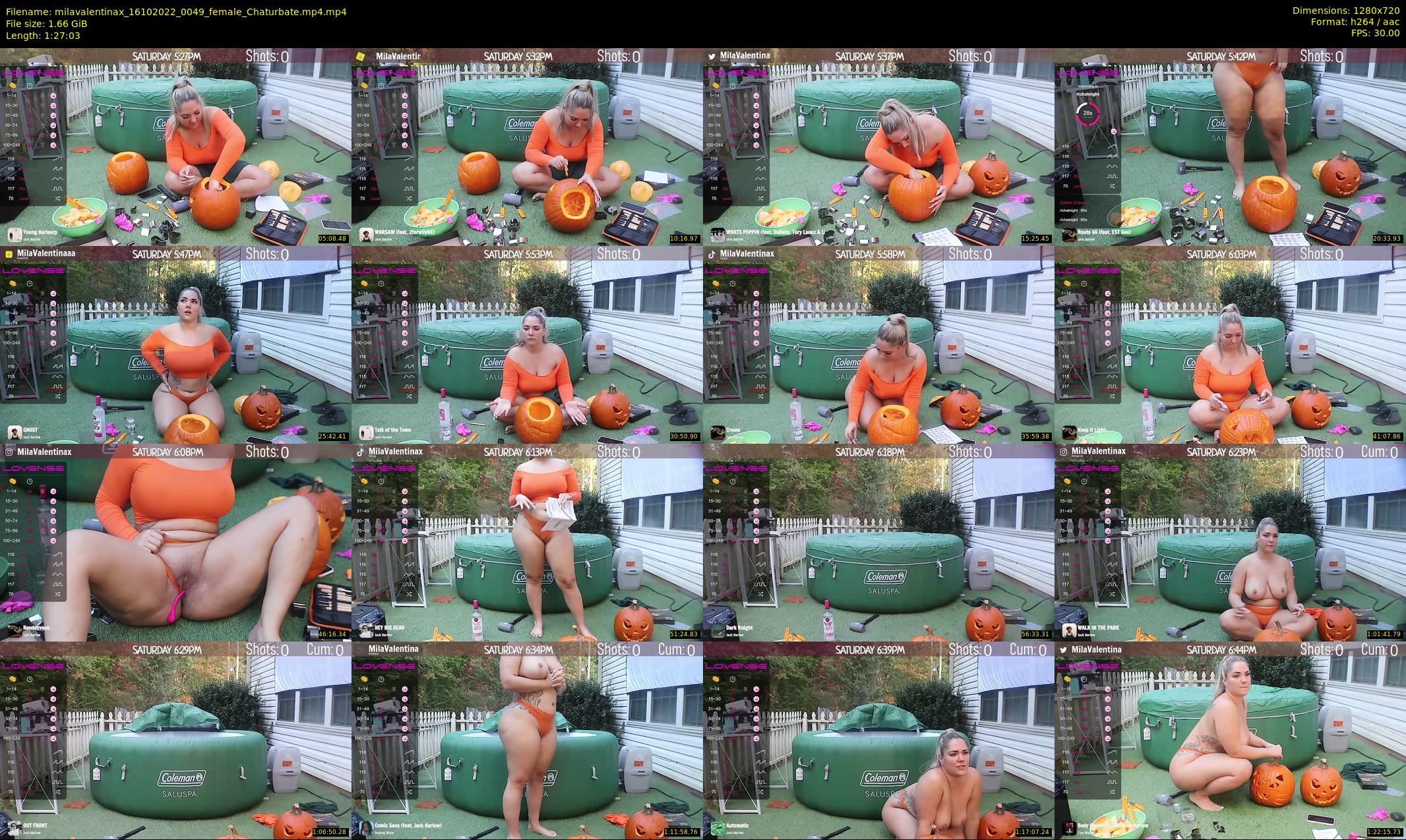 milavalentinax — 88 minute Chaturbate female cam show recording, 720p, Oct 16, 2022