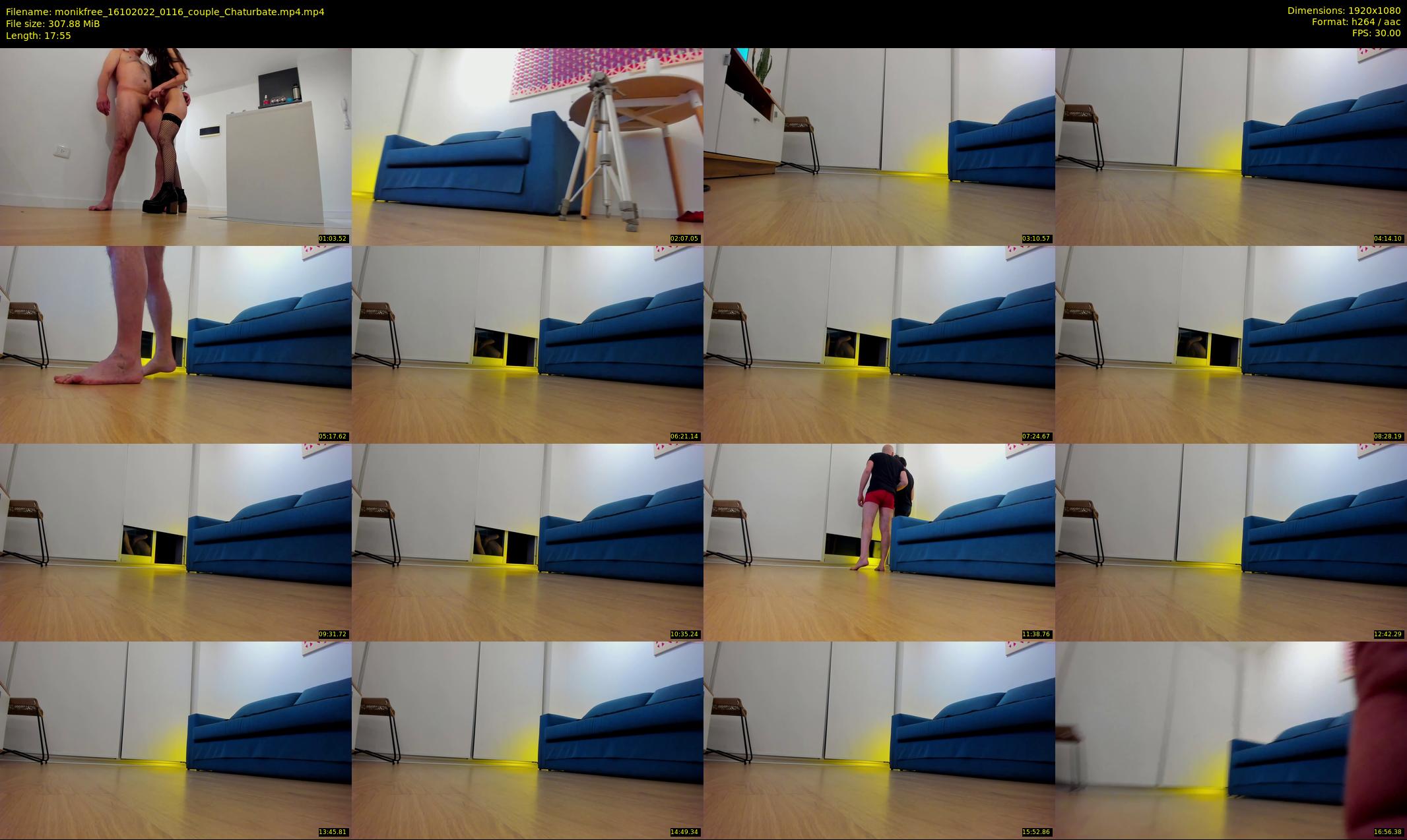 monikfree — 18 minute Chaturbate couple cam show recording, 1080p, Oct 16, 2022