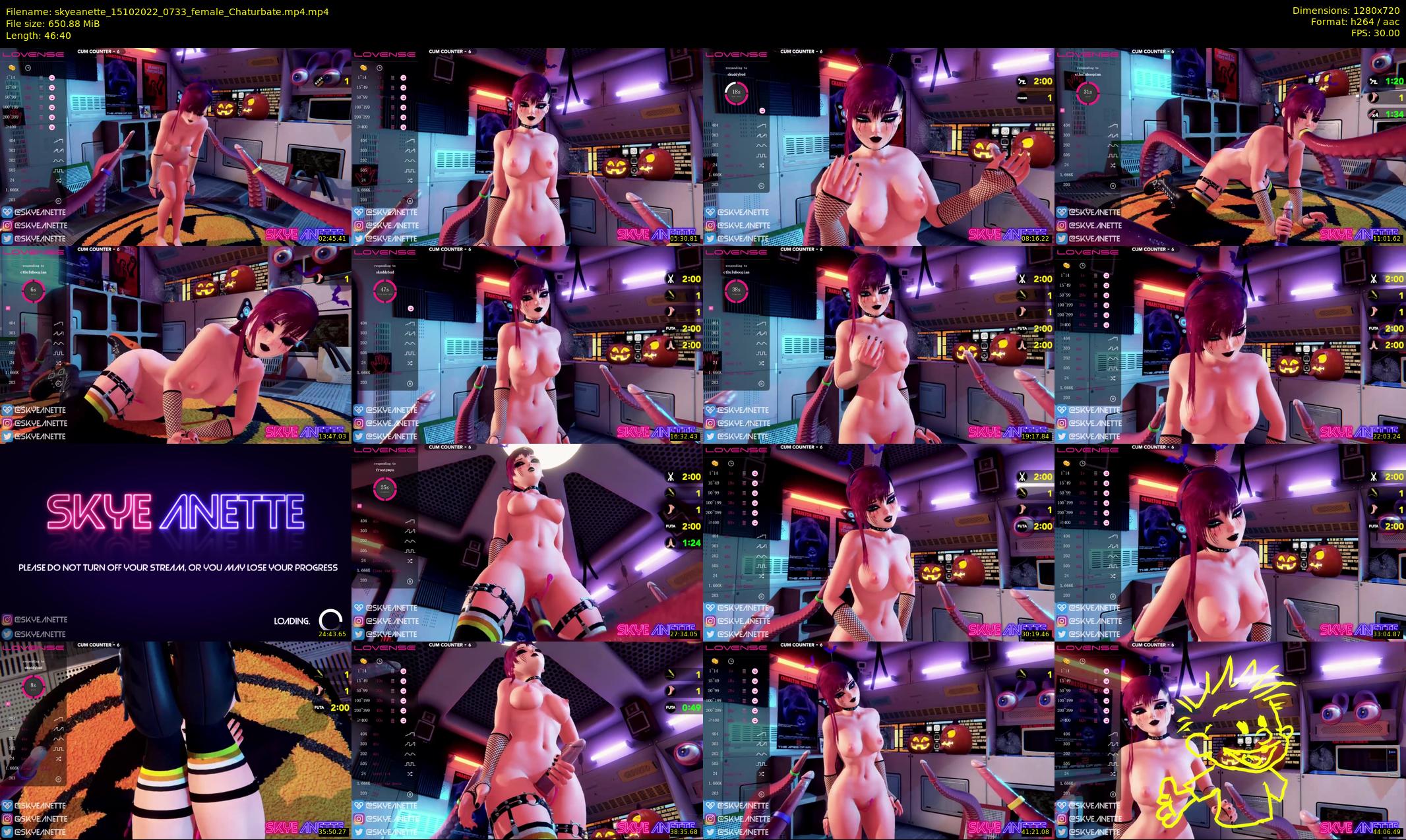 skyeanette — 47 minute Chaturbate female cam show recording, 720p, Oct 15, 2022