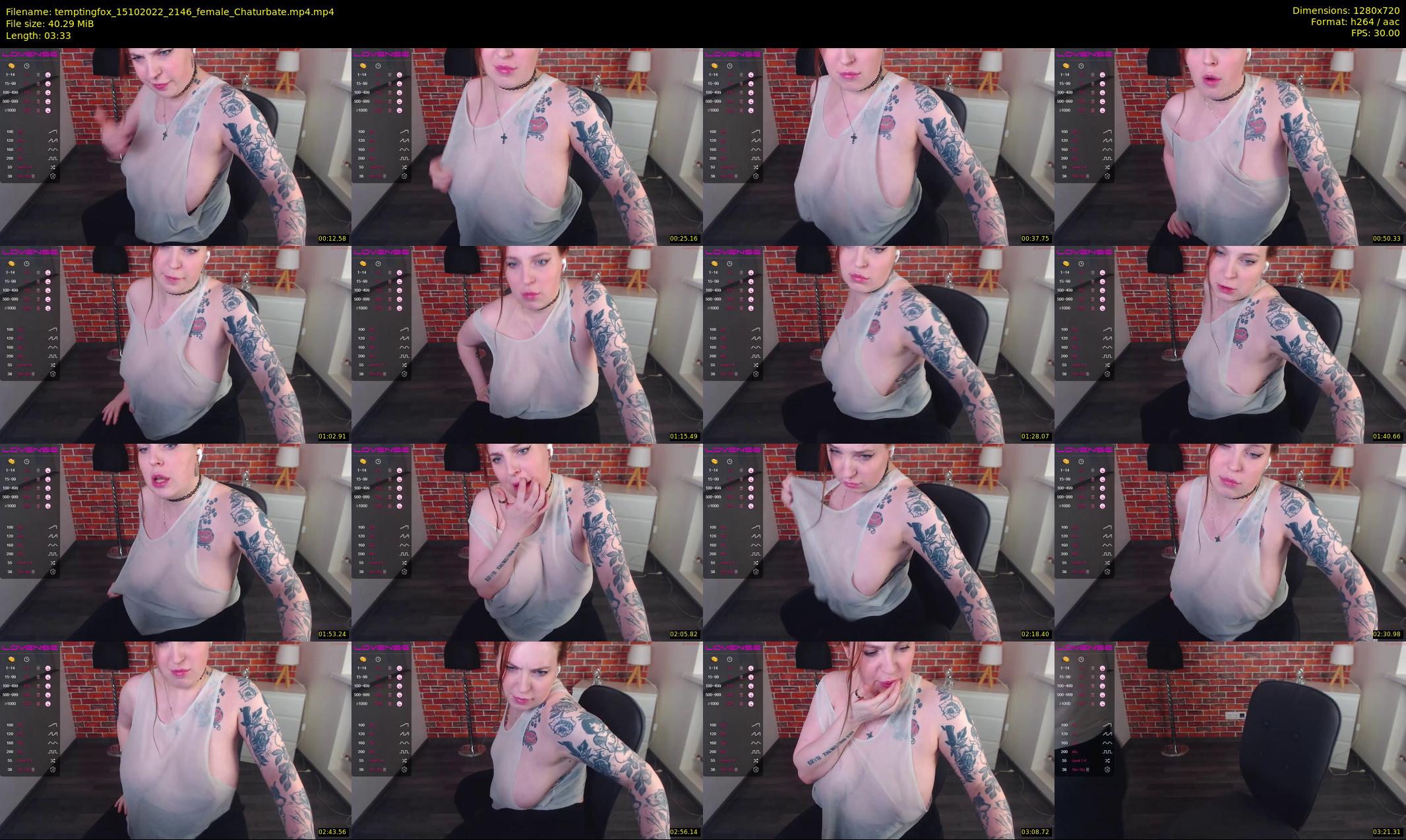 temptingfox — 4 minute Chaturbate female cam show recording, 720p, Oct 15, 2022