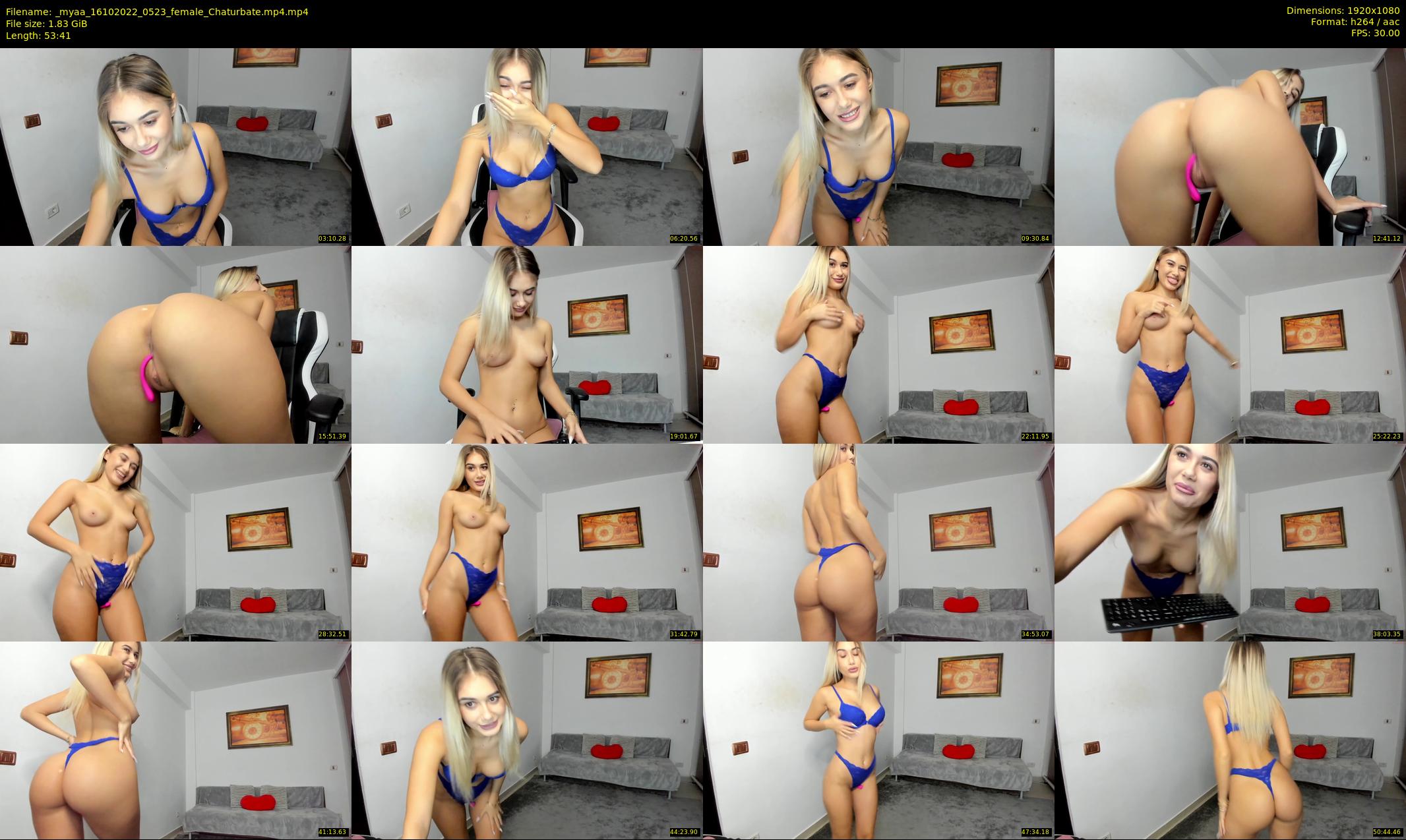 _myaa — 54 minute Chaturbate female cam show recording, 1080p, Oct 16, 2022