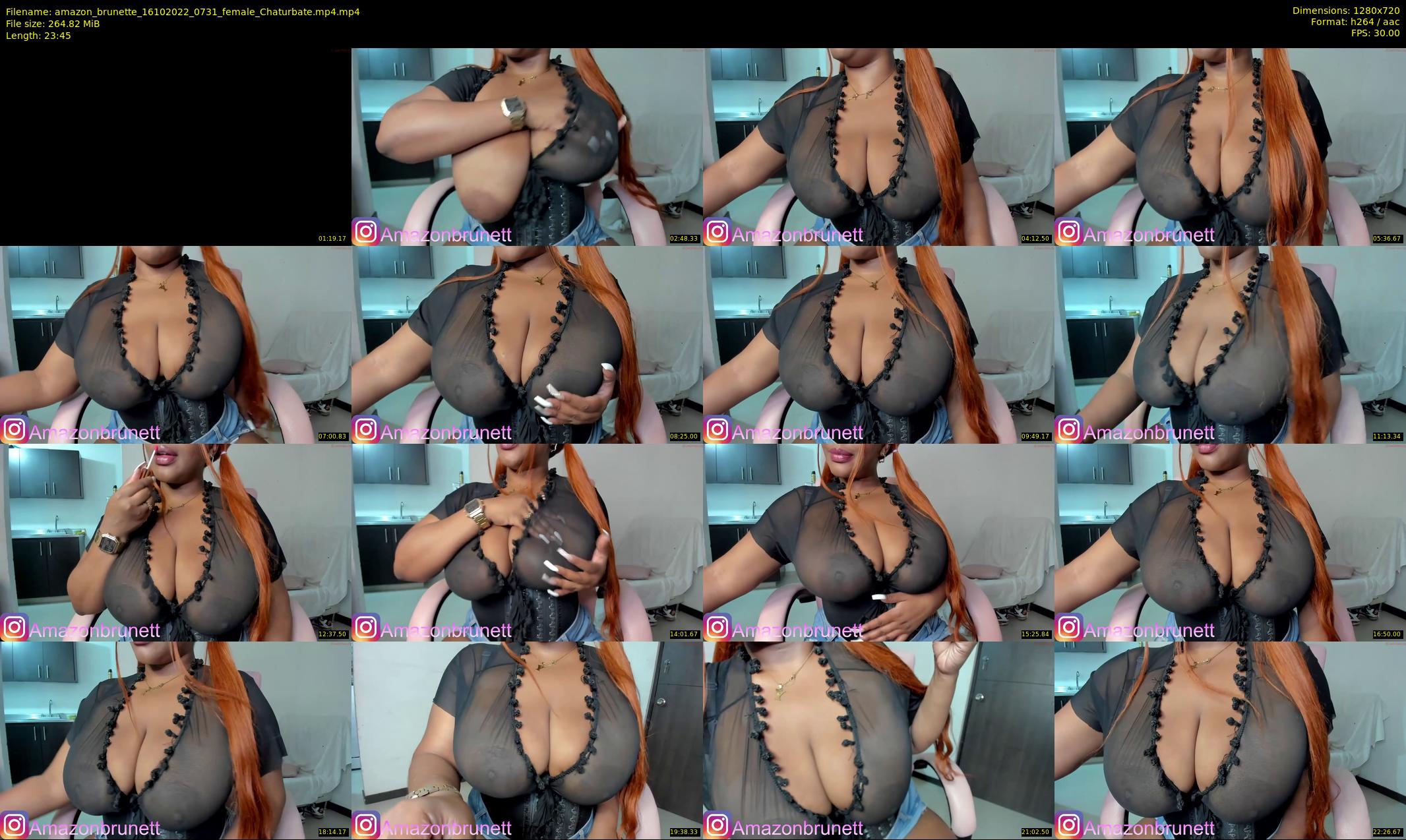 amazon_brunette — 24 minute Chaturbate female cam show recording, 720p, Oct 16, 2022