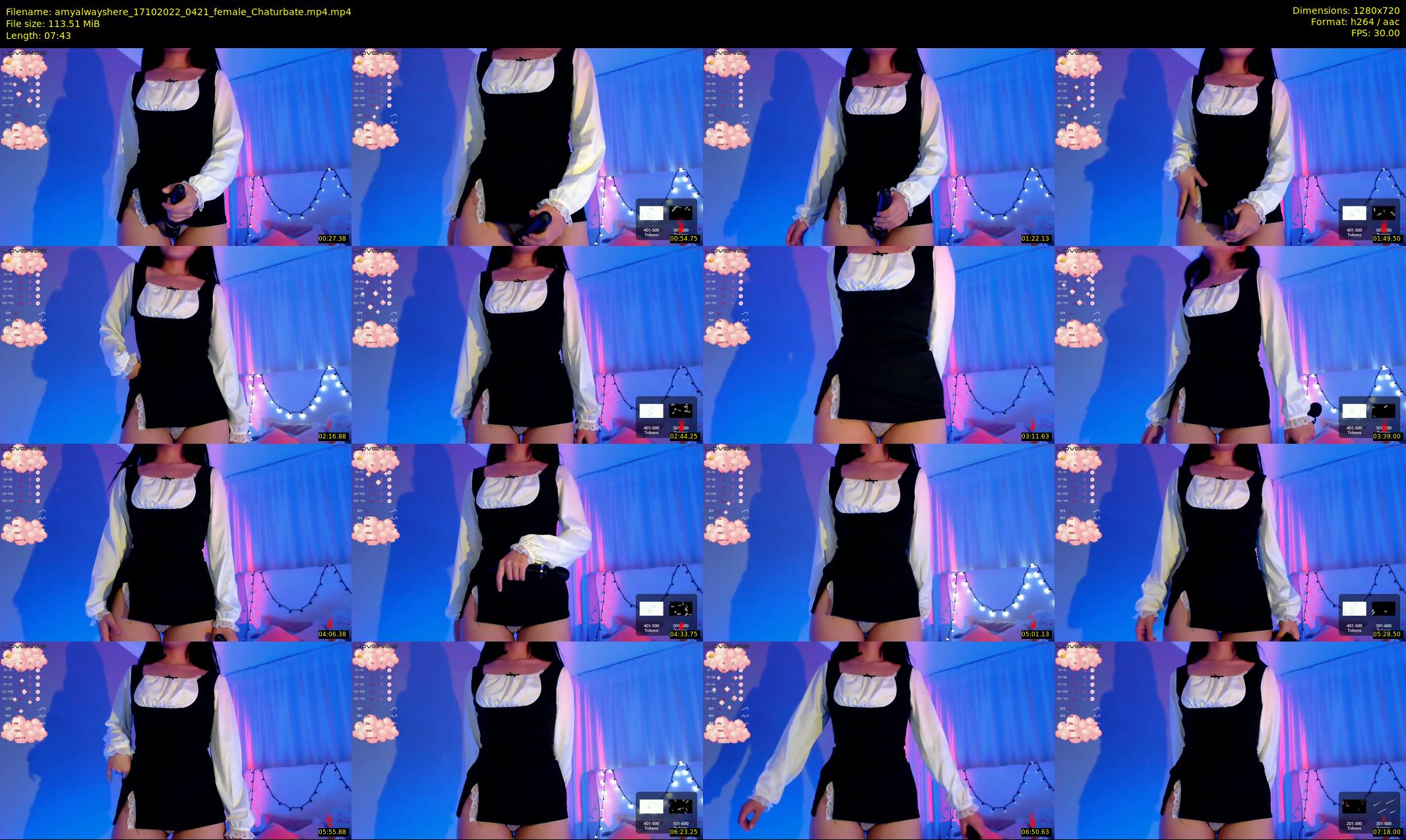 amyalwayshere — 8 minute Chaturbate female cam show recording, 720p, Oct 17, 2022