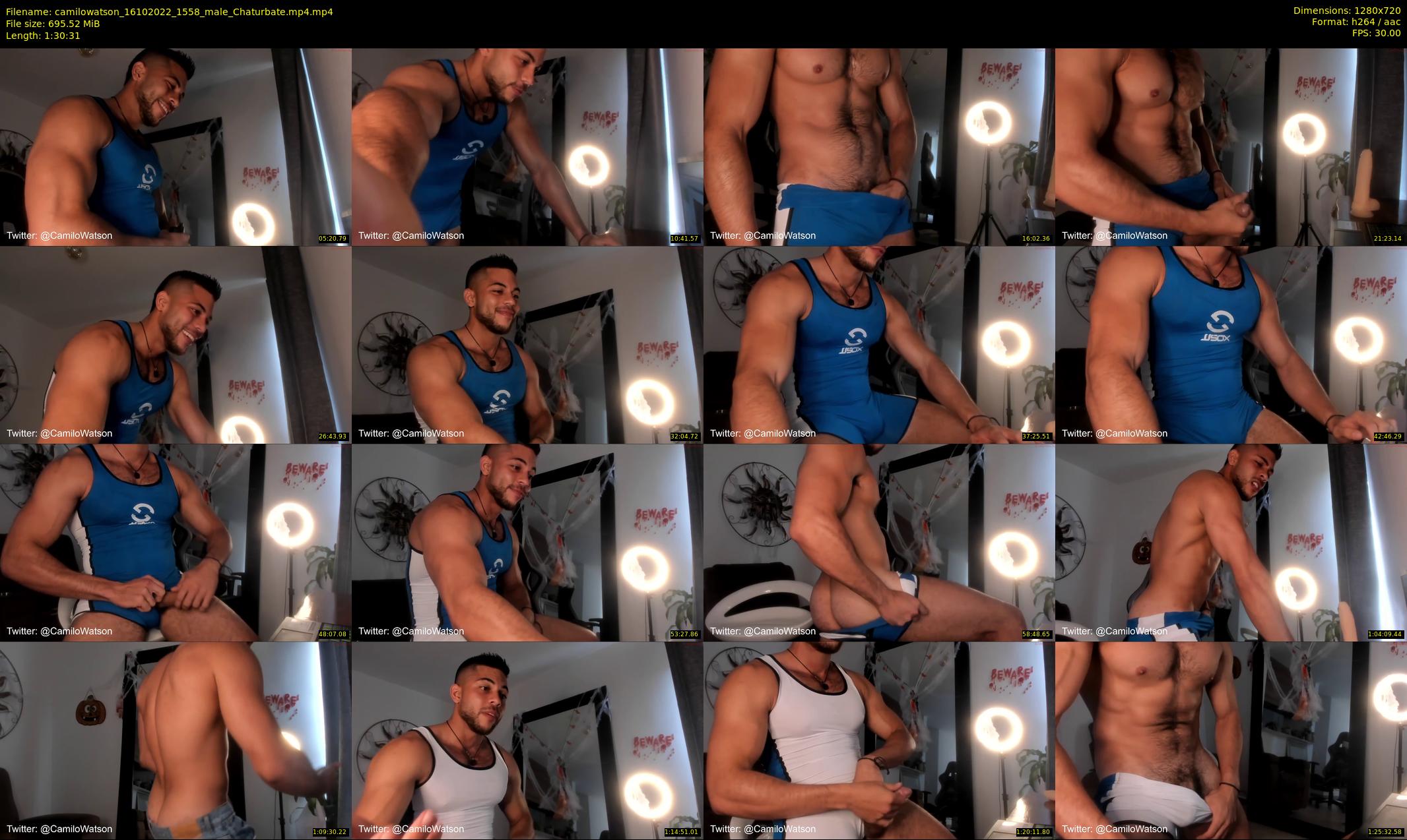 camilowatson — 91 minute Chaturbate male cam show recording, 720p, Oct 16, 2022