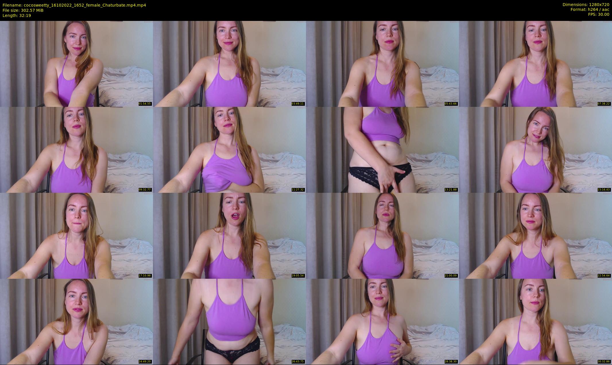 cocosweetty — 33 minute Chaturbate female cam show recording, 720p, Oct 16, 2022