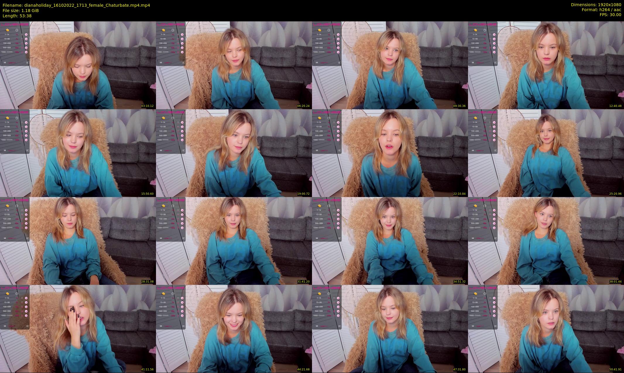 dianaholiday — 54 minute Chaturbate female cam show recording, 1080p, Oct 16, 2022