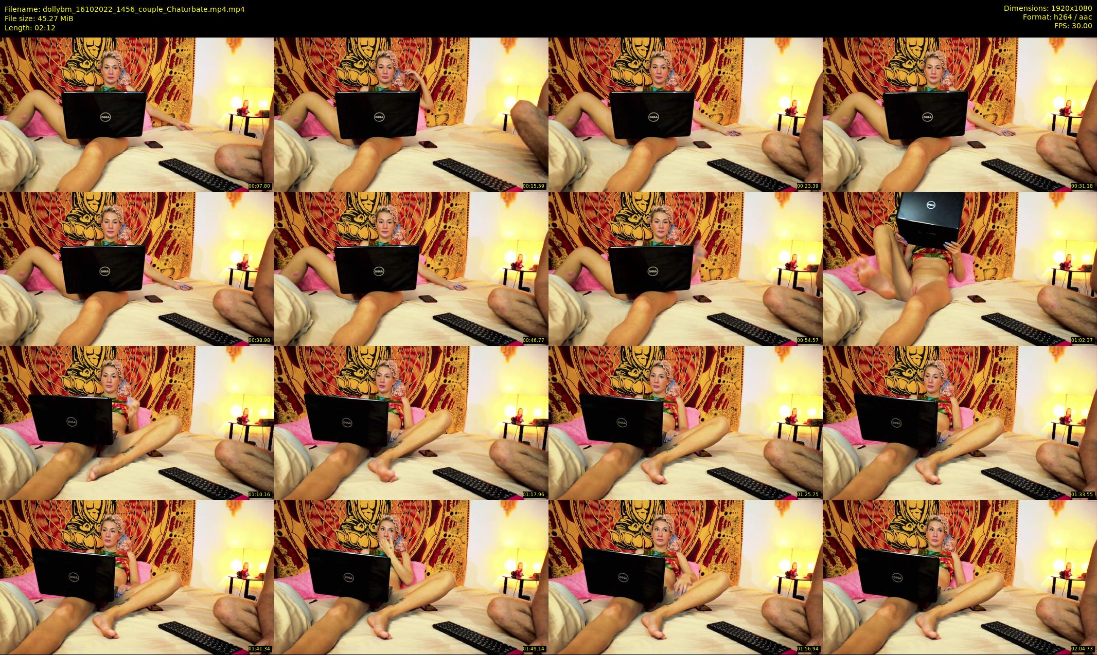 dollybm — 3 minute Chaturbate couple cam show recording, 1080p, Oct 16, 2022
