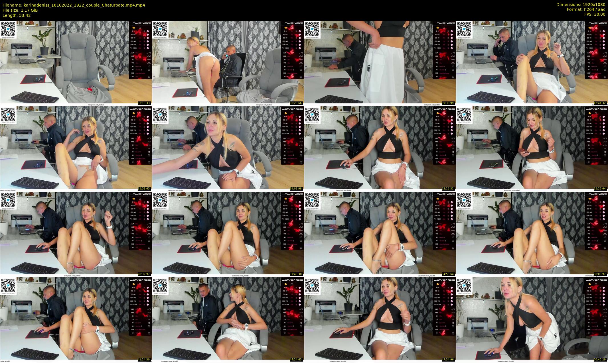 karinadeniss — 54 minute Chaturbate couple cam show recording, 1080p, Oct 16, 2022