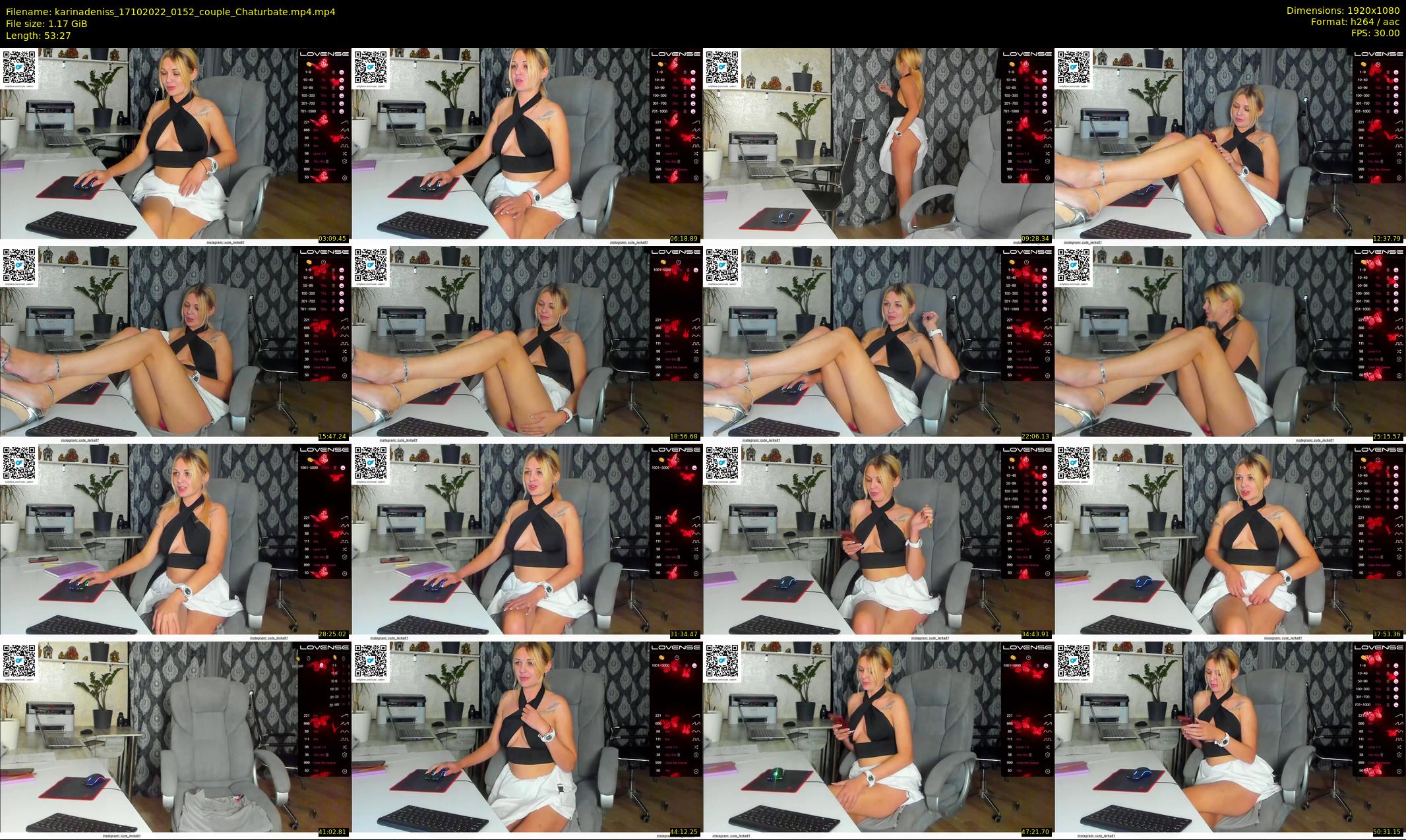 karinadeniss — 54 minute Chaturbate couple cam show recording, 1080p, Oct 17, 2022