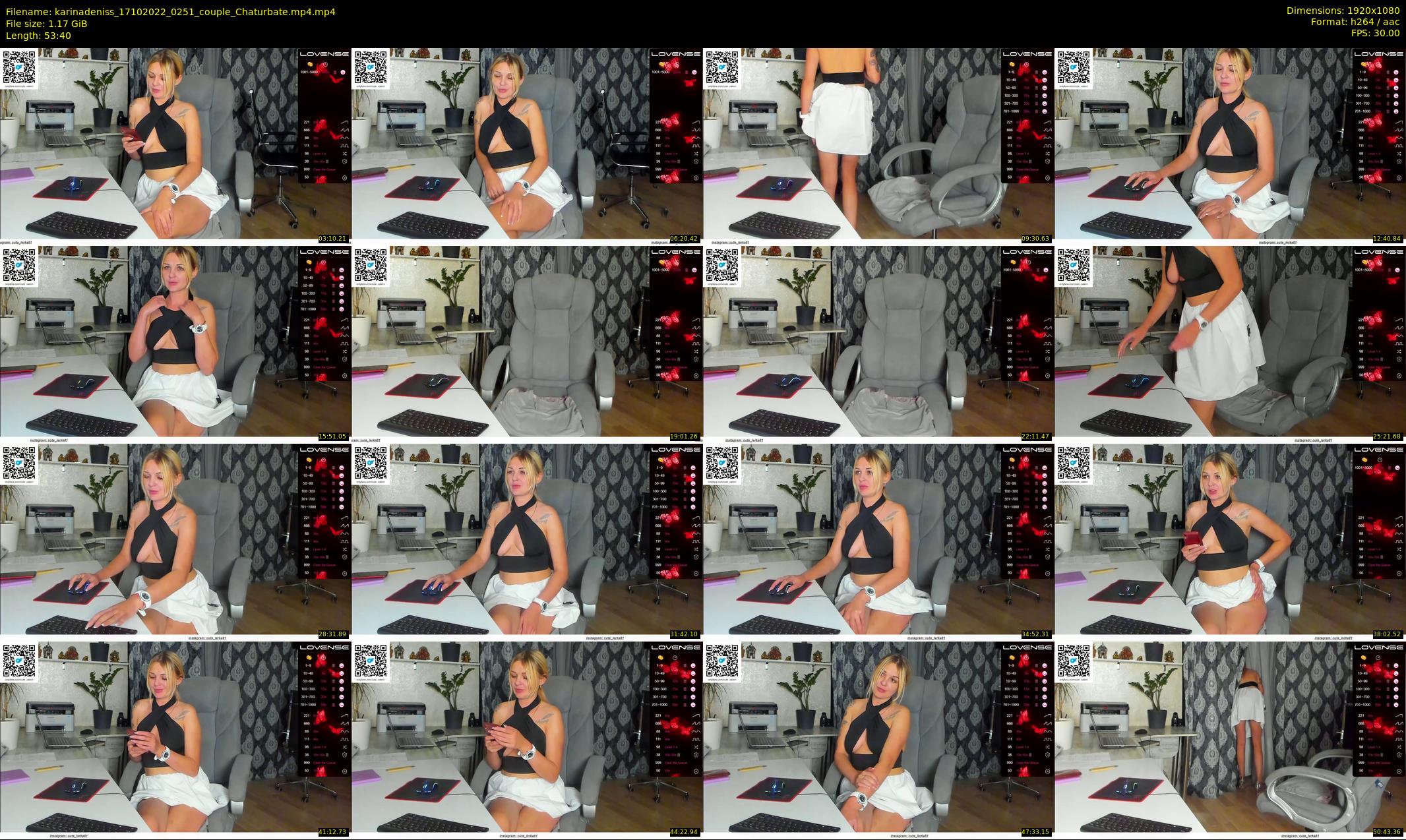 karinadeniss — 54 minute Chaturbate couple cam show recording, 1080p, Oct 17, 2022