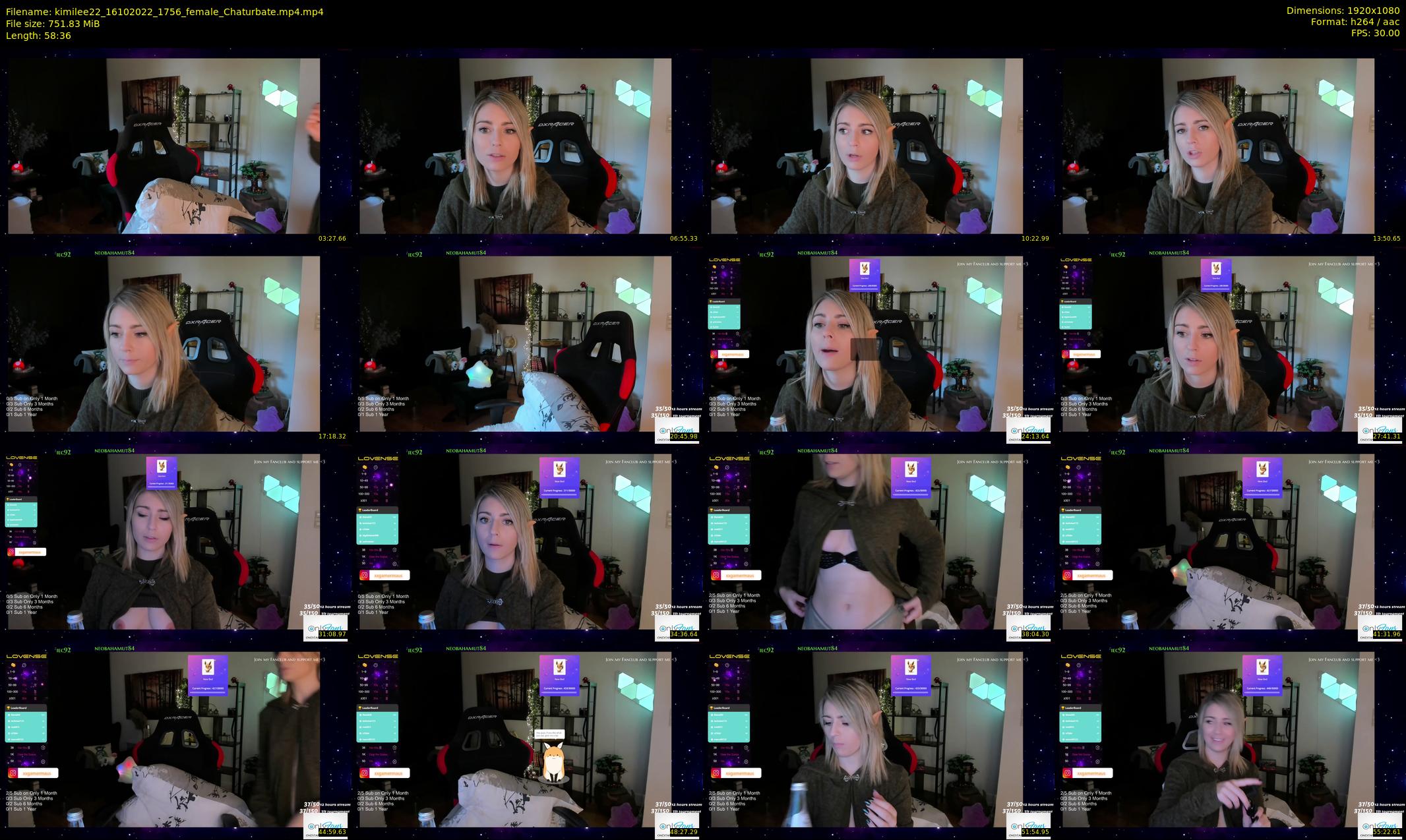 kimilee22 — 59 minute Chaturbate female cam show recording, 1080p, Oct 16, 2022