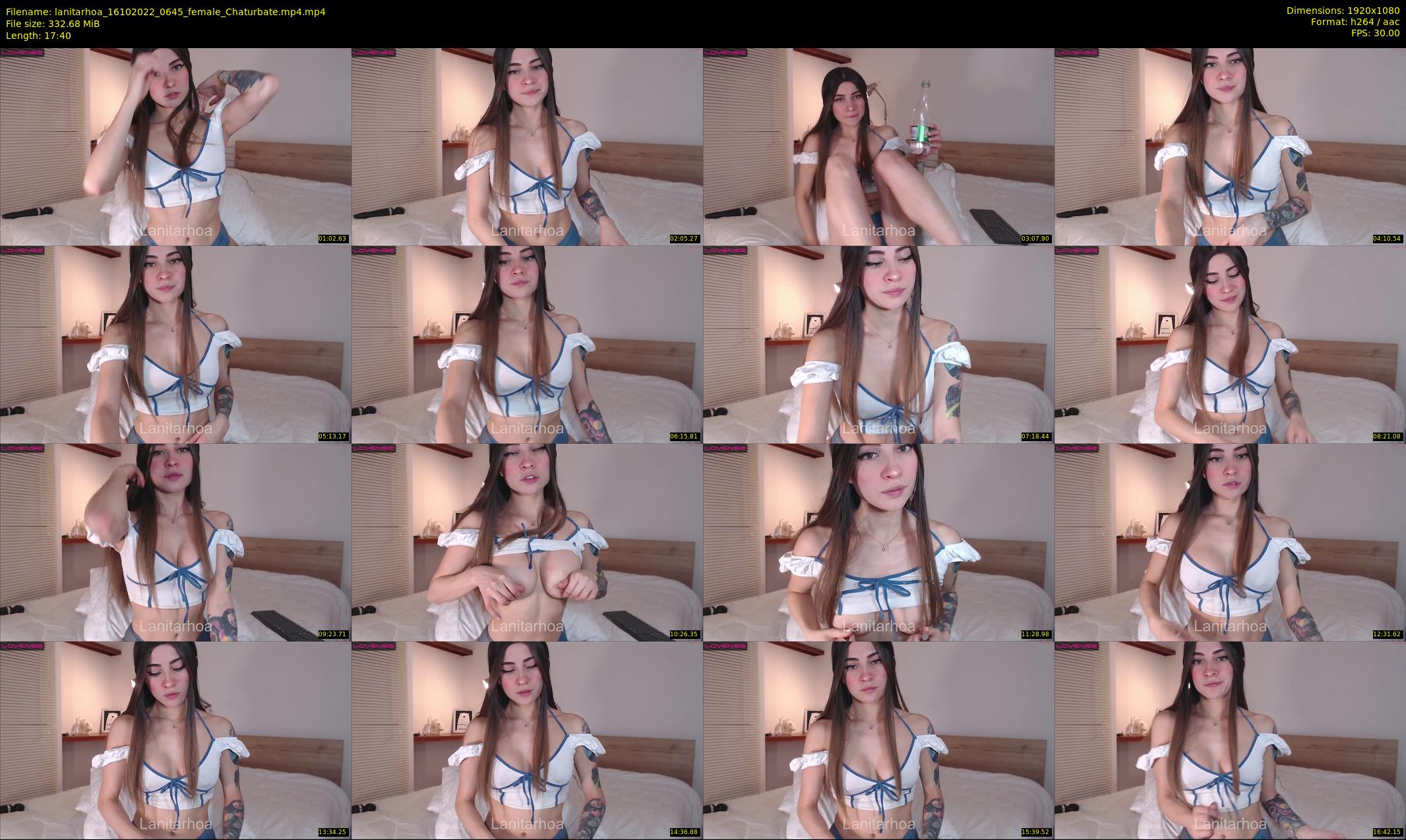 lanitarhoa — 18 minute Chaturbate female cam show recording, 1080p, Oct 16, 2022
