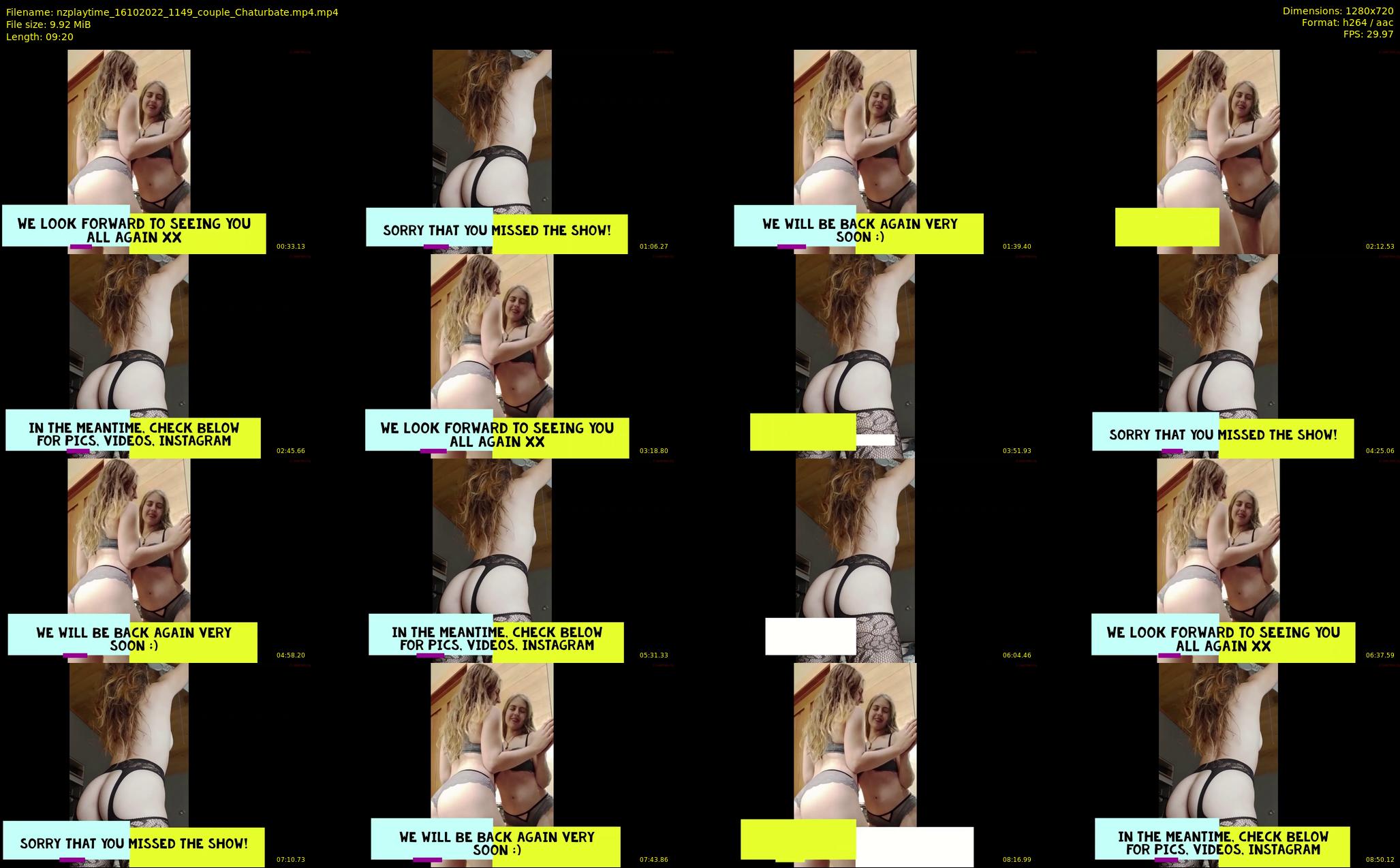 nzplaytime — 10 minute Chaturbate couple cam show recording, 720p, Oct 16, 2022