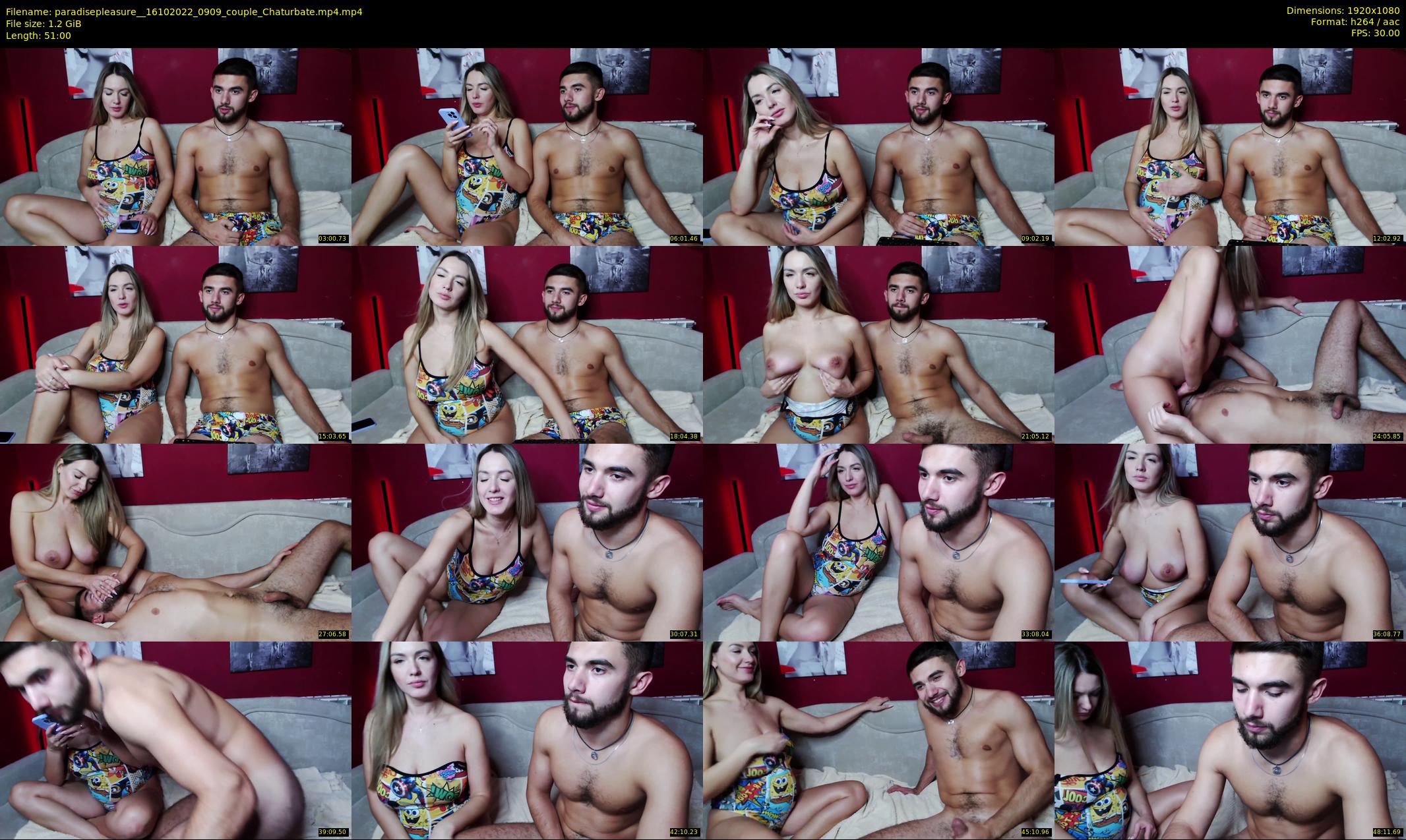 paradisepleasure_ — 51 minute Chaturbate couple cam show recording, 1080p, Oct 16, 2022
