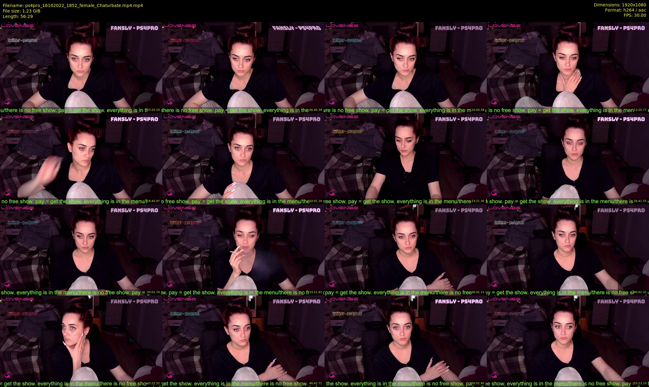 ps4pro — 57 minute Chaturbate female cam show recording, 1080p, Oct 16, 2022
