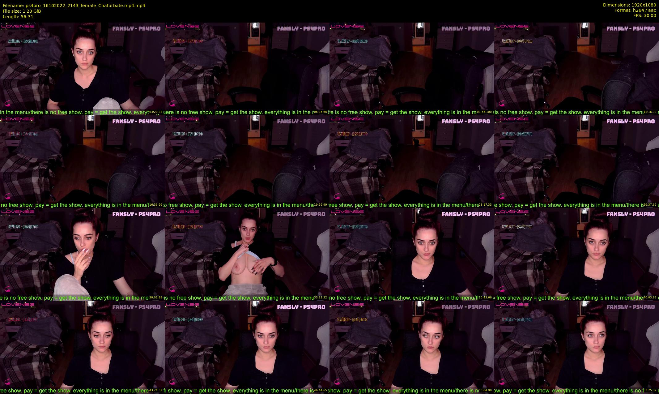 ps4pro — 57 minute Chaturbate female cam show recording, 1080p, Oct 16, 2022