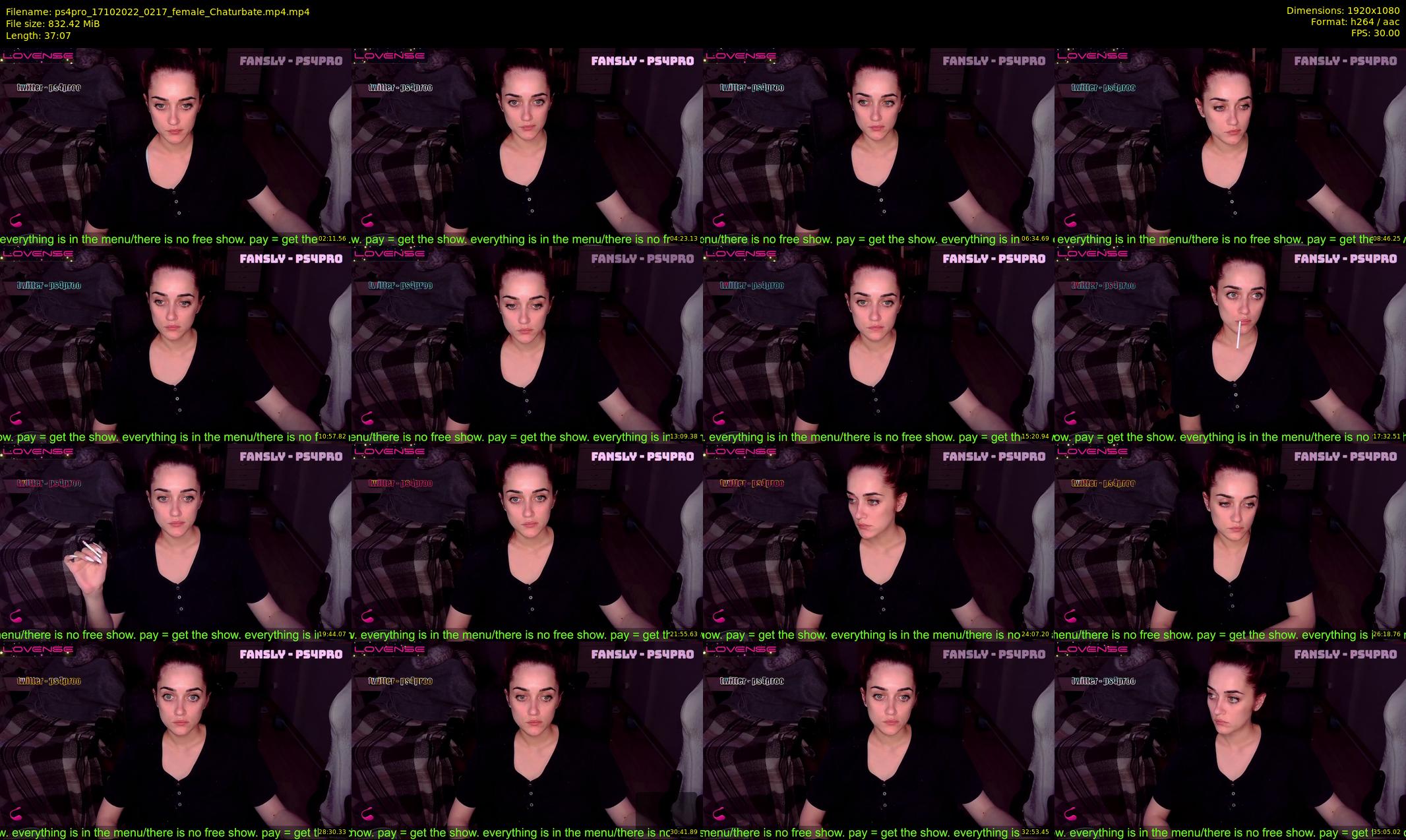 ps4pro — 38 minute Chaturbate female cam show recording, 1080p, Oct 17, 2022