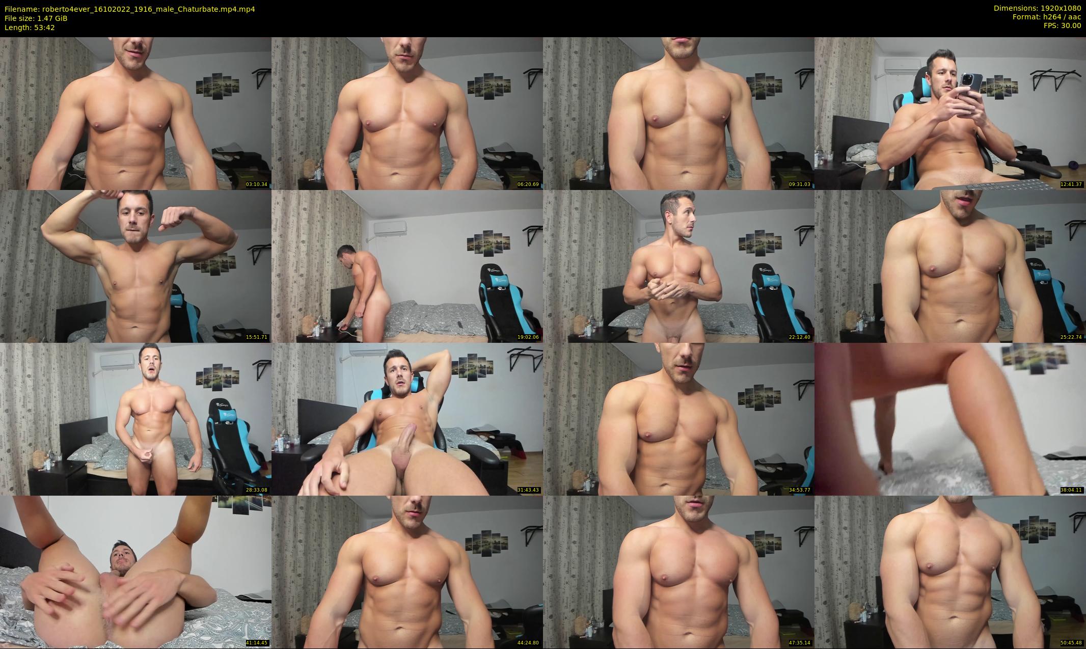roberto4ever — 54 minute Chaturbate male cam show recording, 1080p, Oct 16, 2022