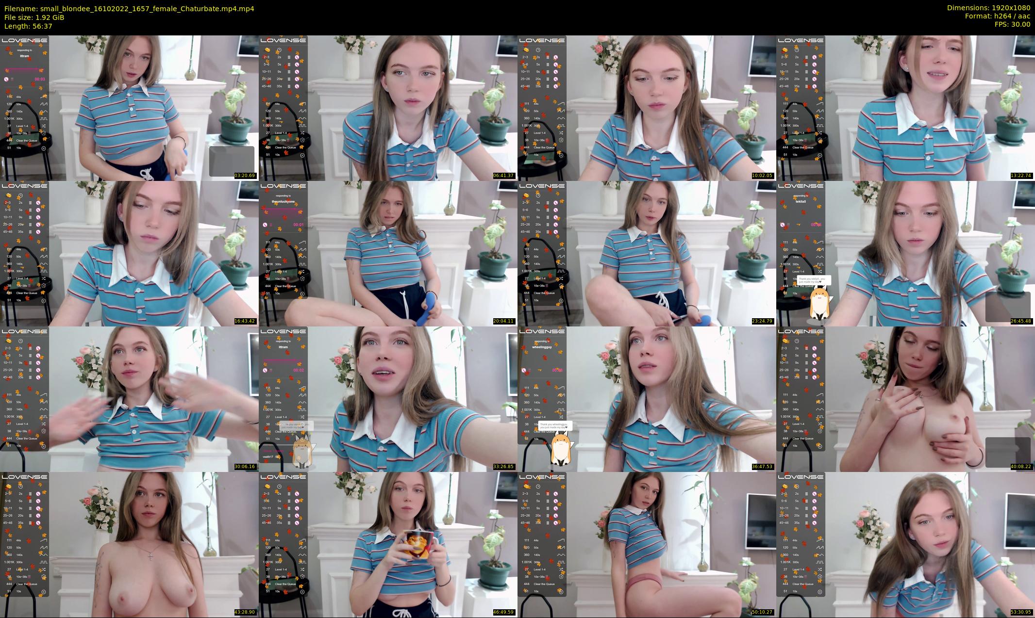 small_blondee — 57 minute Chaturbate female cam show recording, 1080p, Oct 16, 2022