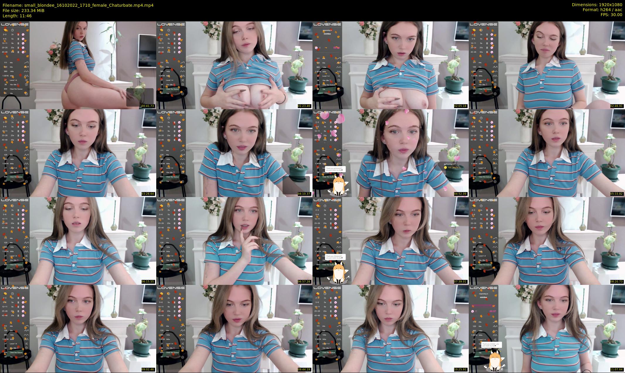 small_blondee — 12 minute Chaturbate female cam show recording, 1080p, Oct 16, 2022