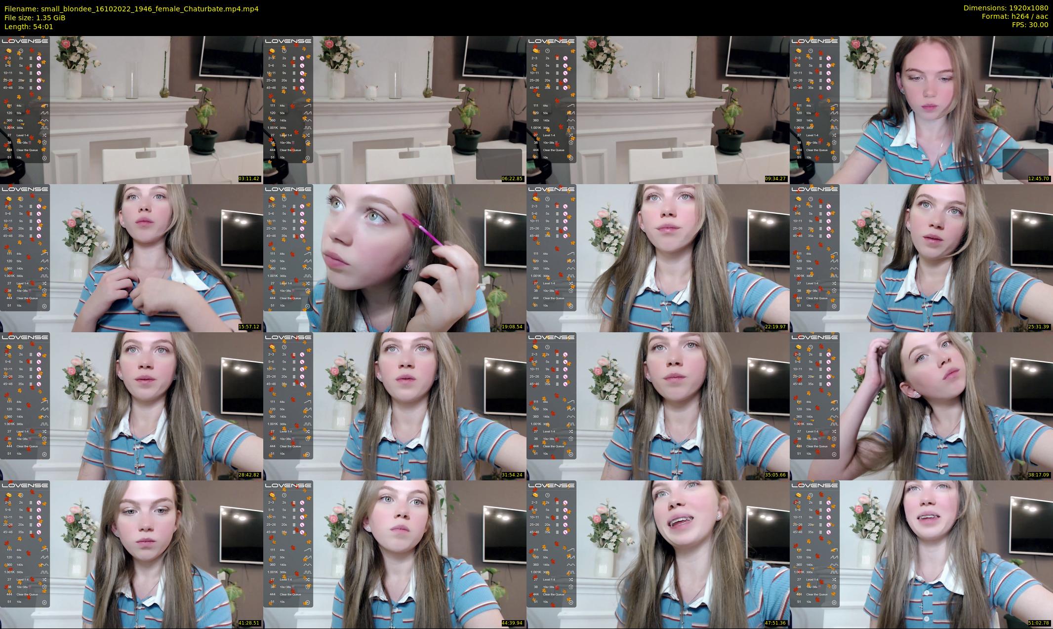 small_blondee — 55 minute Chaturbate female cam show recording, 1080p, Oct 16, 2022
