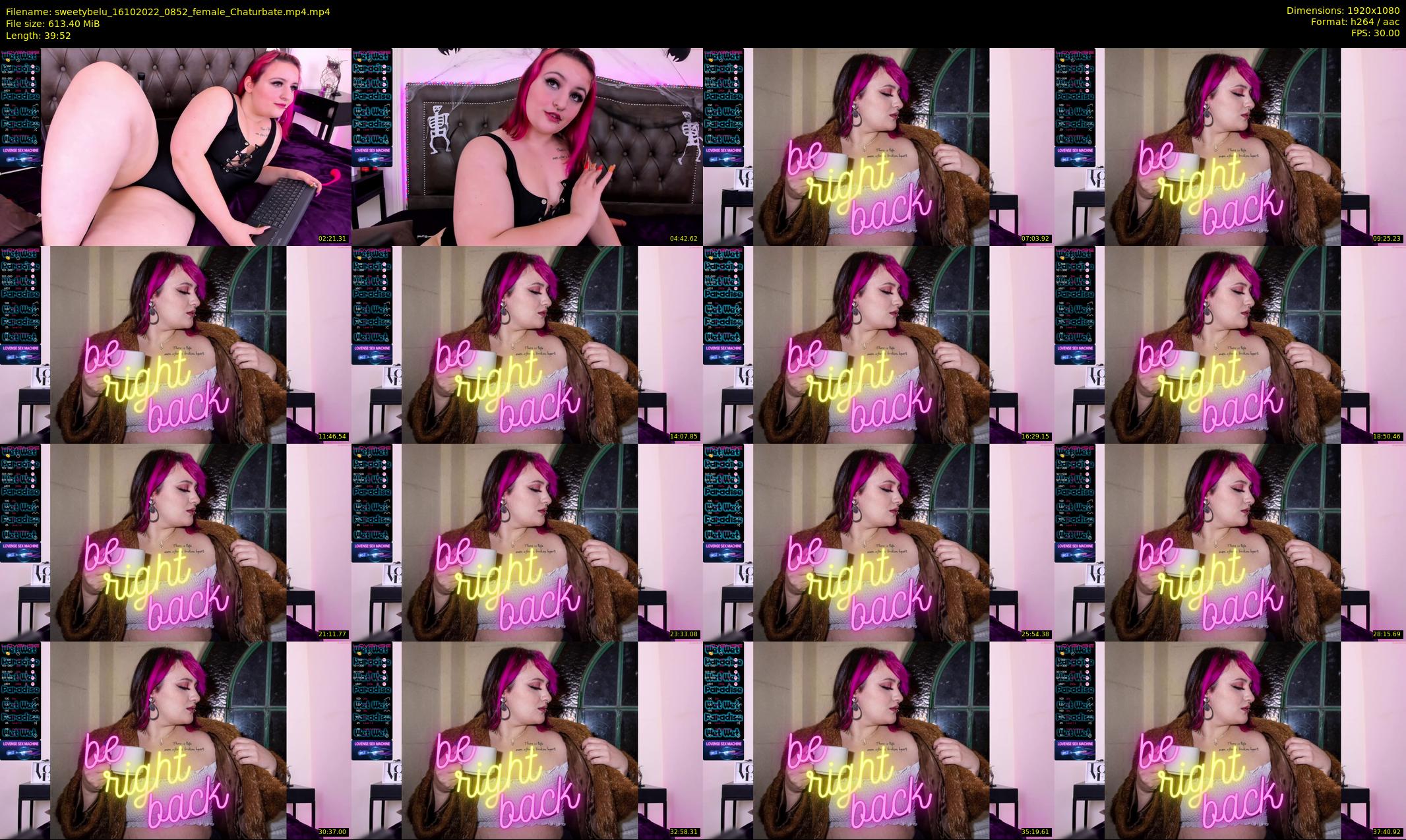 sweetybelu — 40 minute Chaturbate female cam show recording, 1080p, Oct 16, 2022