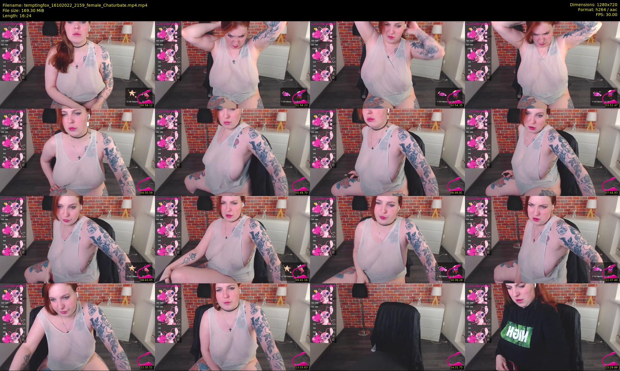 temptingfox — 17 minute Chaturbate female cam show recording, 720p, Oct 16, 2022