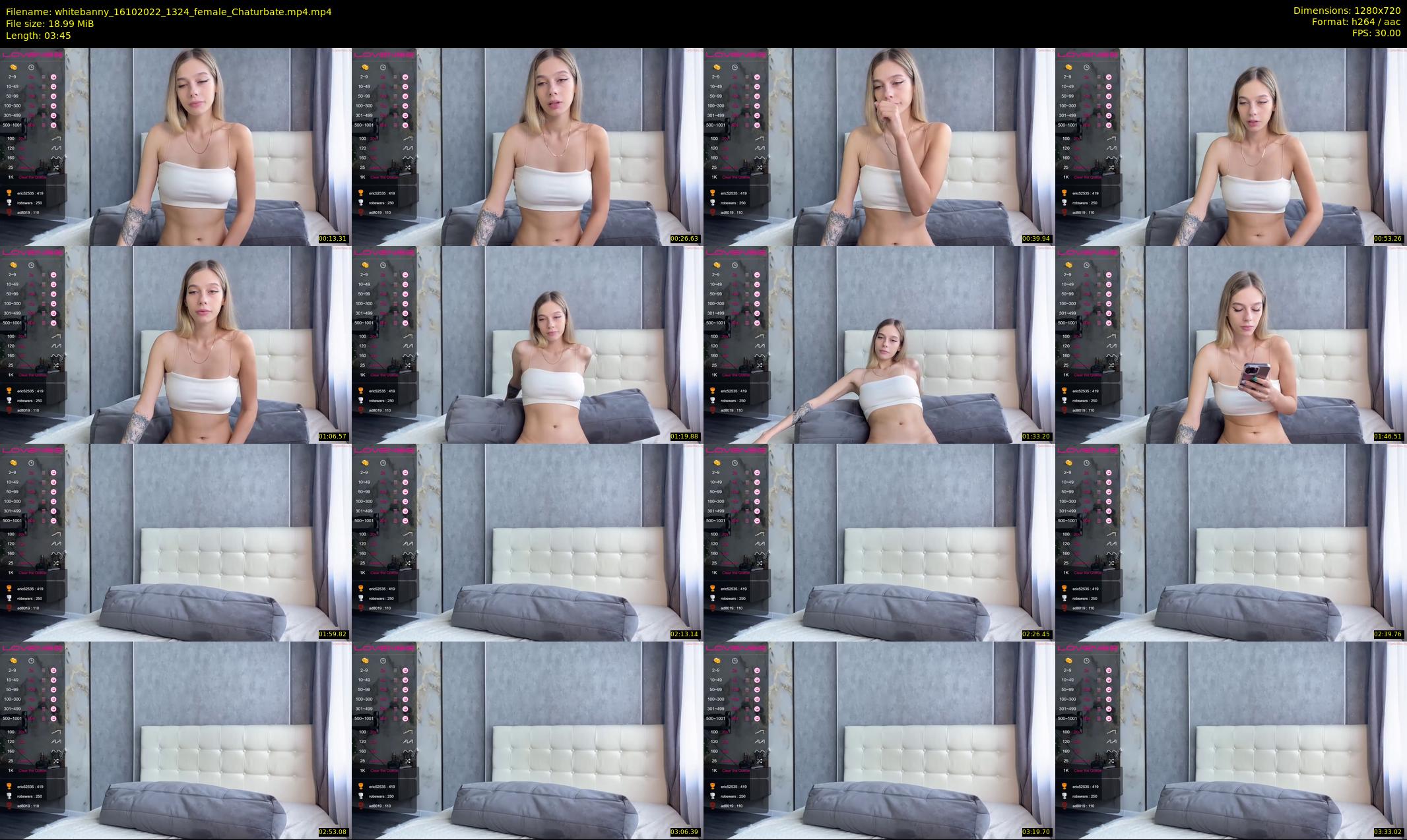 whitebanny — 4 minute Chaturbate couple cam show recording, 720p, Oct 16, 2022