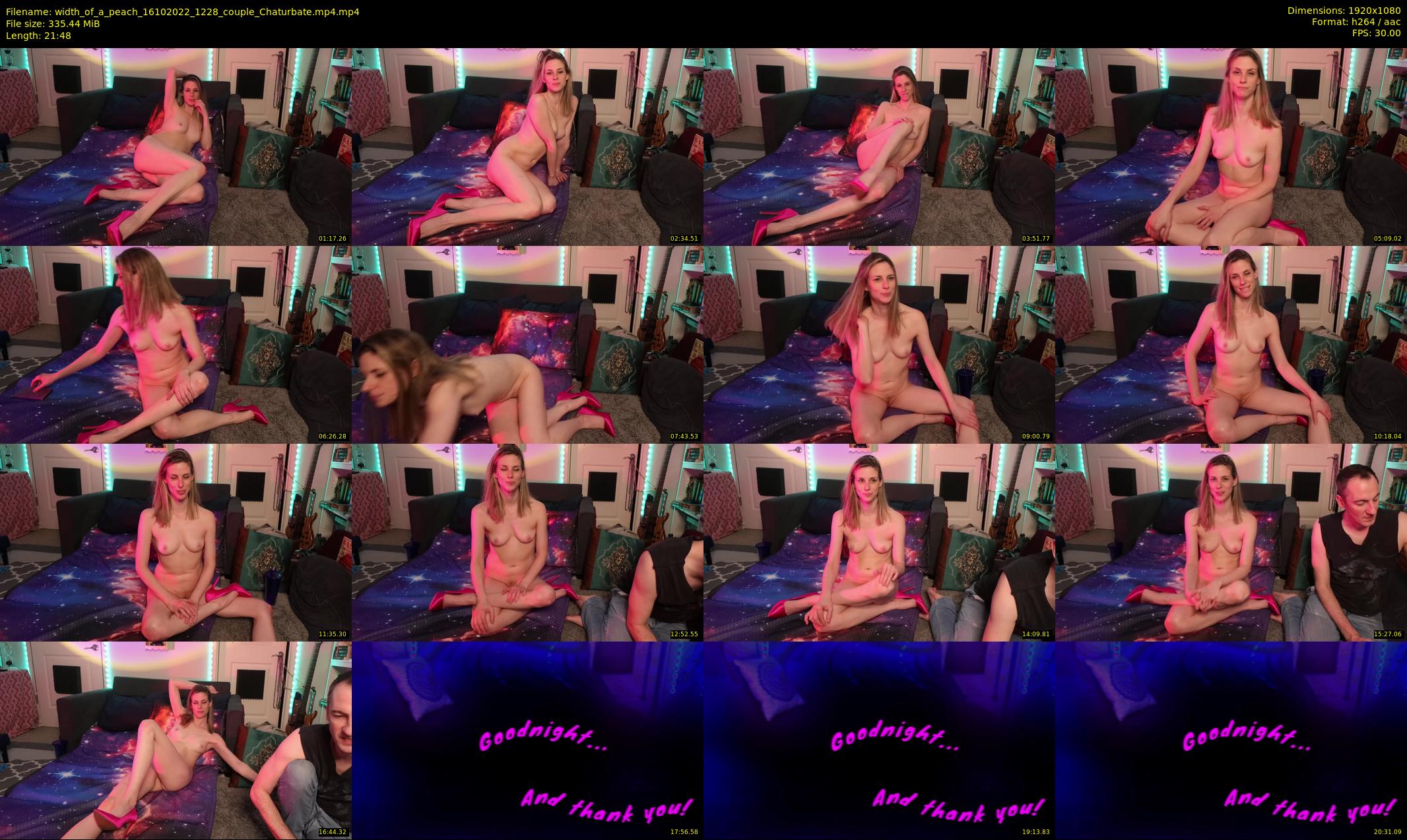 width_of_a_peach — 22 minute Chaturbate couple cam show recording, 1080p, Oct 16, 2022