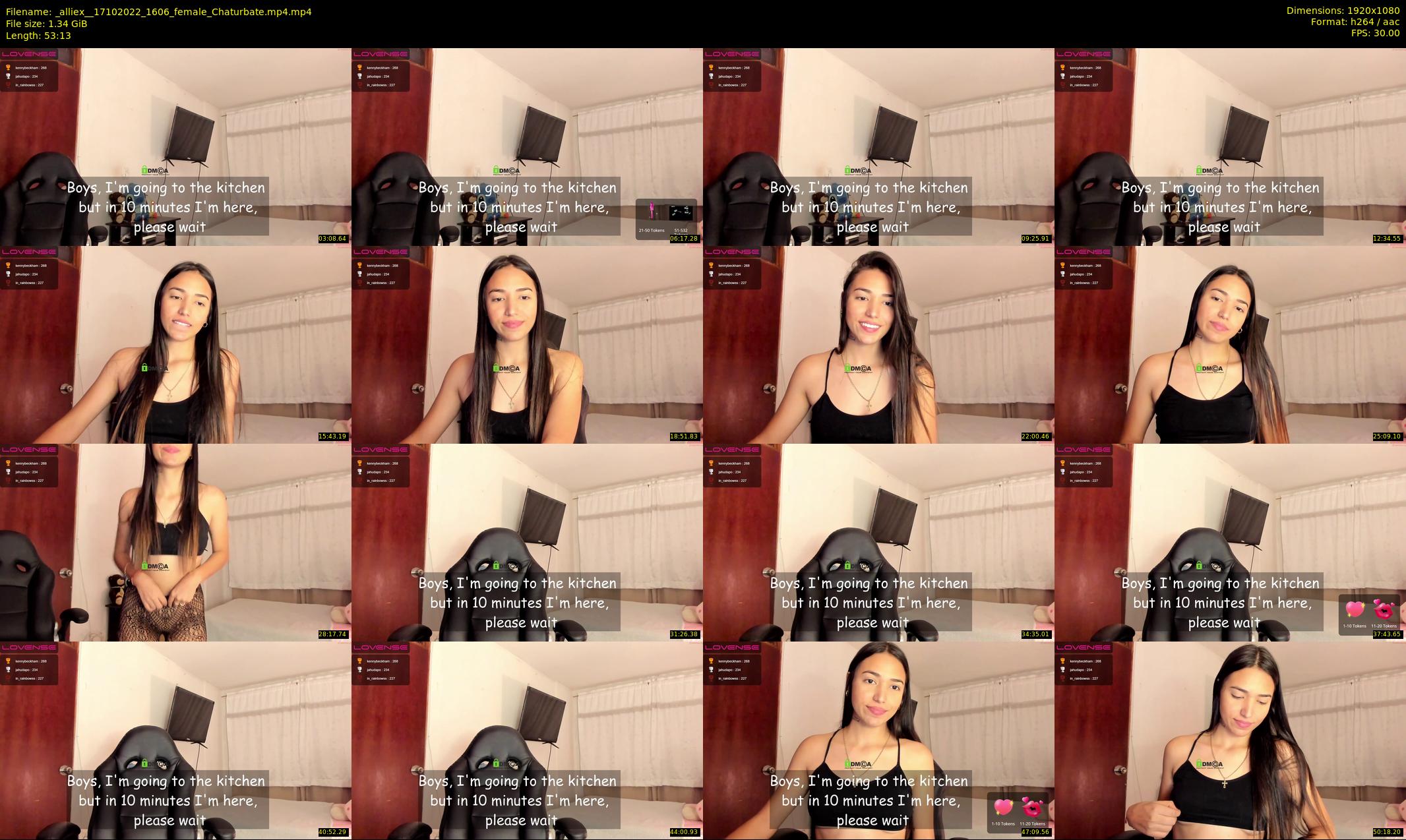 _alliex_ — 54 minute Chaturbate female cam show recording, 1080p, Oct 17, 2022