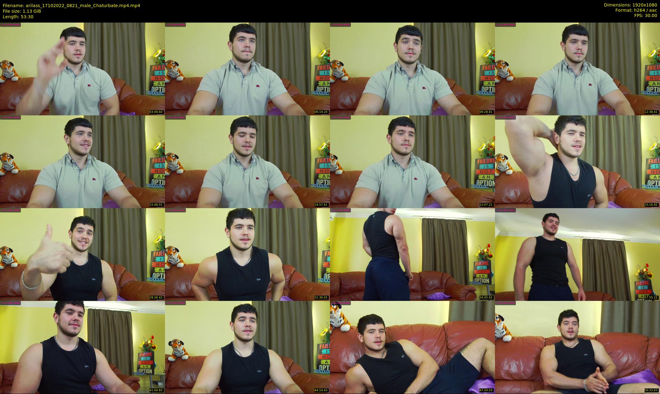 arilass — 54 minute Chaturbate male cam show recording, 1080p, Oct 17, 2022