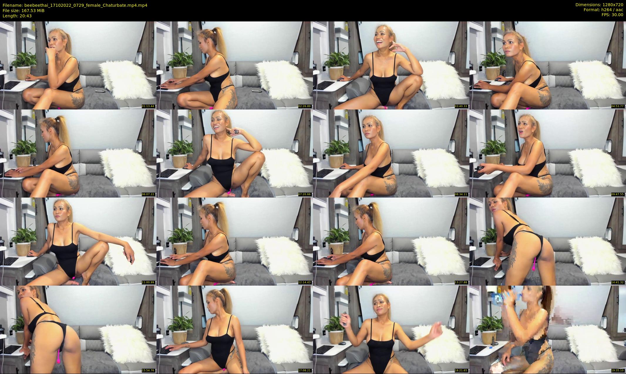 beebeethai — 21 minute Chaturbate female cam show recording, 720p, Oct 17, 2022