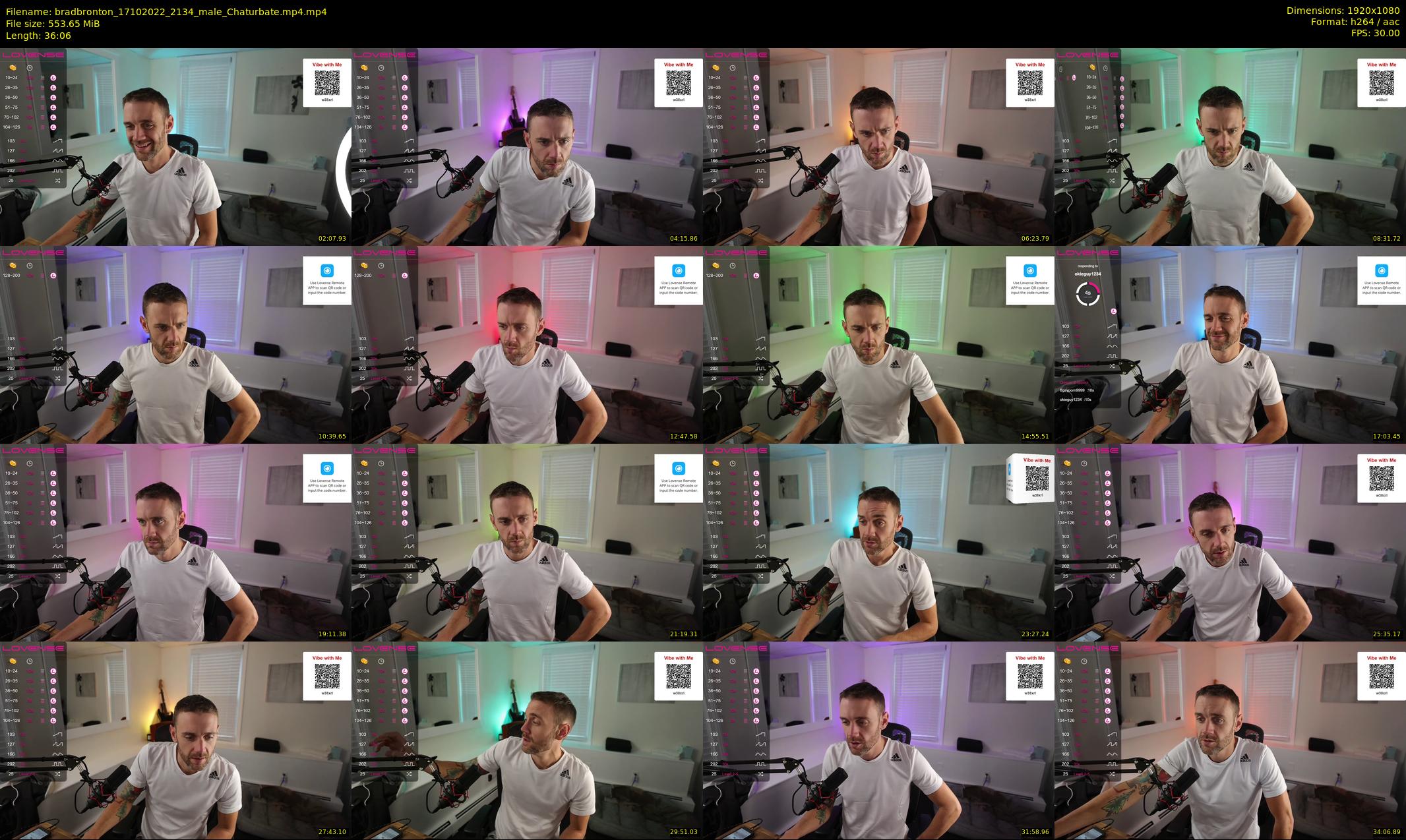 bradbronton — 37 minute Chaturbate male cam show recording, 1080p, Oct 17, 2022