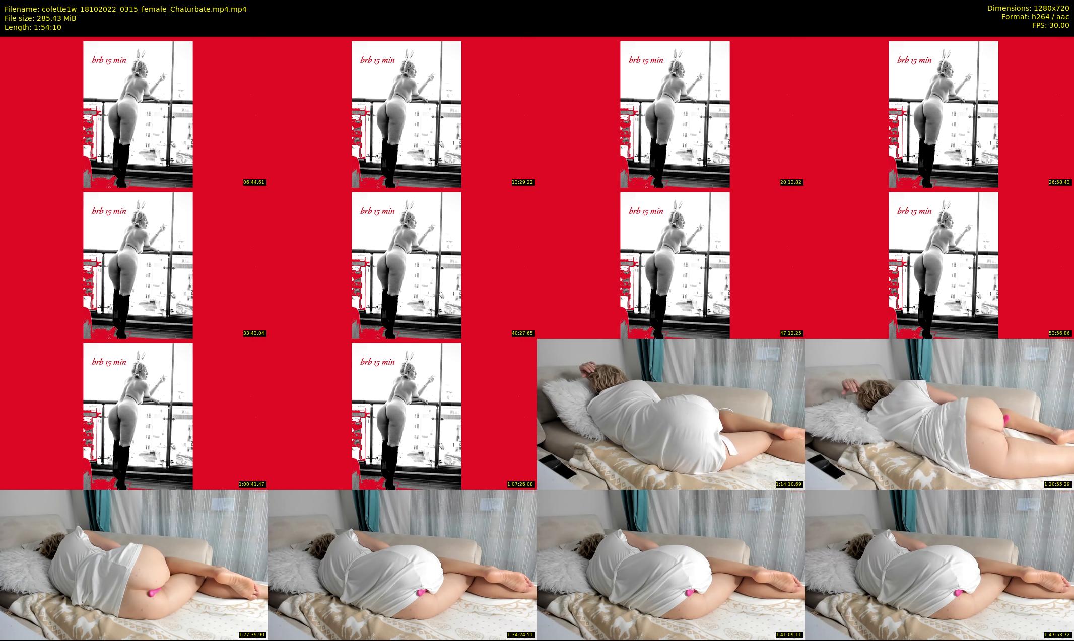 colette1w — 115 minute Chaturbate female cam show recording, 720p, Oct 18, 2022