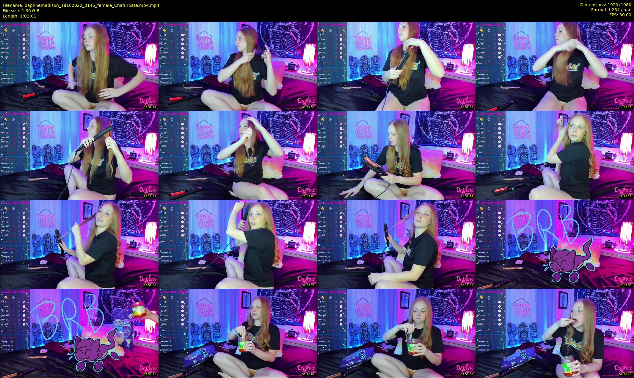 daphnemadison — 63 minute Chaturbate couple cam show recording, 1080p, Oct 18, 2022