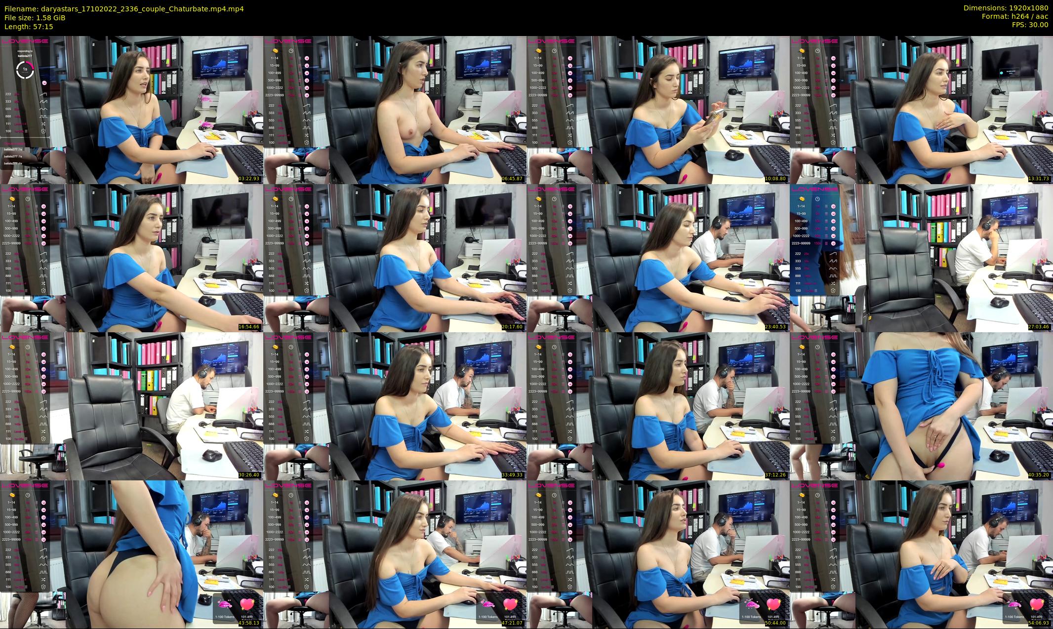 daryastars — 58 minute Chaturbate couple cam show recording, 1080p, Oct 17, 2022