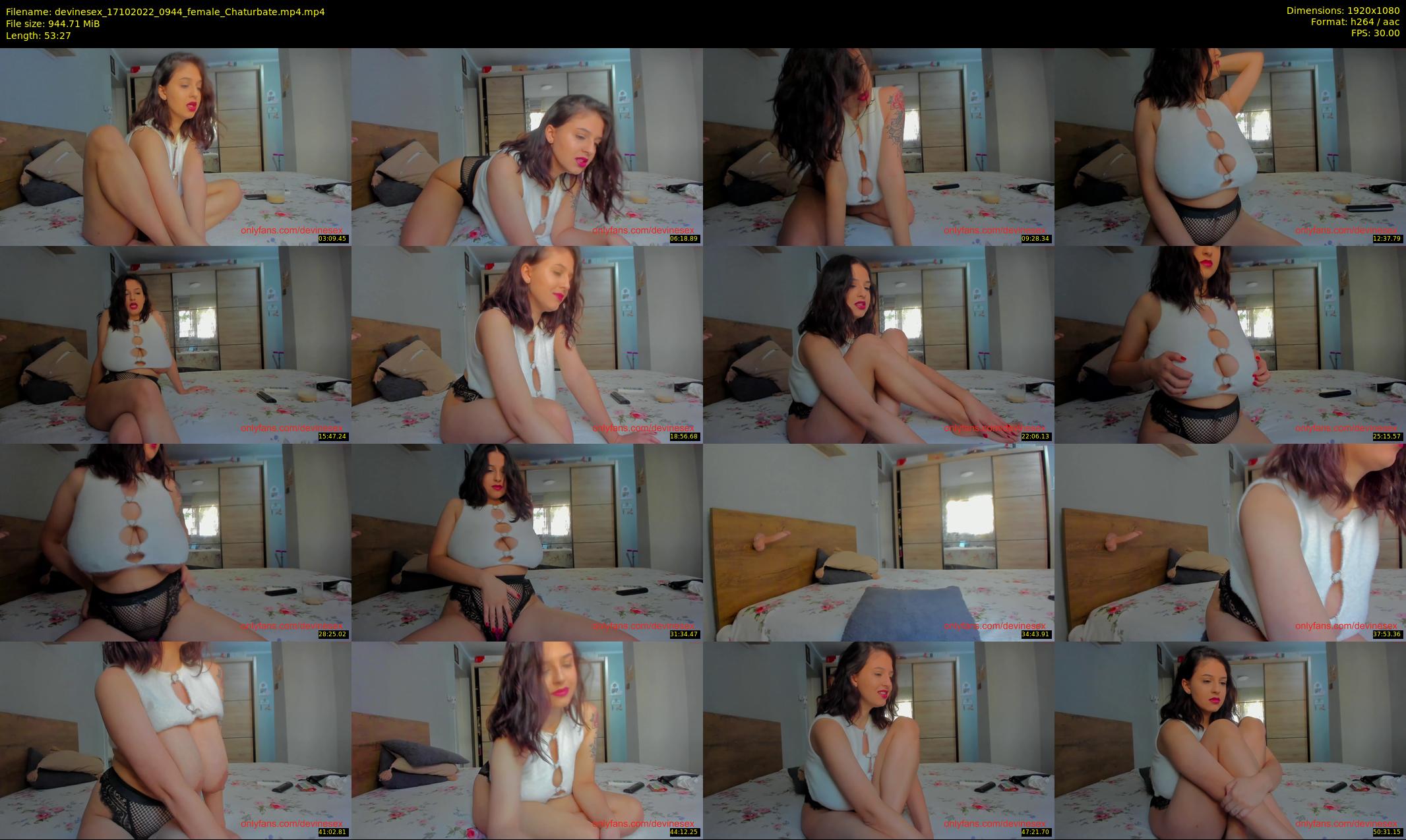 devinesex — 54 minute Chaturbate female cam show recording, 1080p, Oct 17, 2022