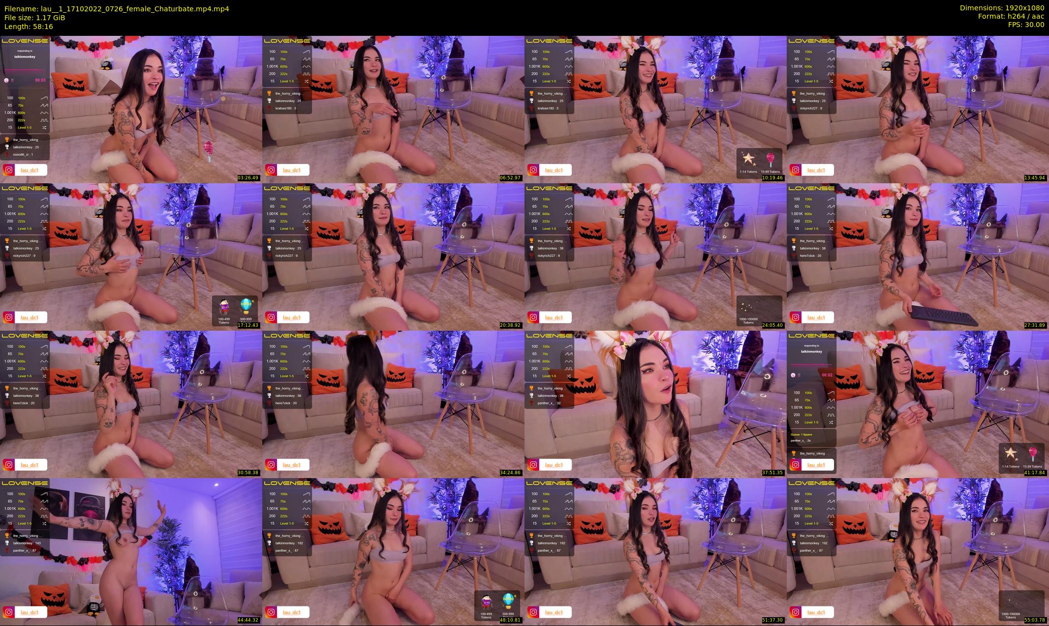 lau__1 — 59 minute Chaturbate female cam show recording, 1080p, Oct 17, 2022